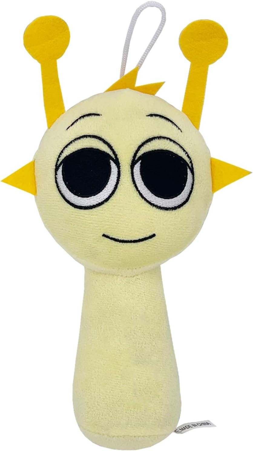 Sprunki Plush Toy 25CM Sprunki Plush Doll Music Game Plush Soft (Yellow)