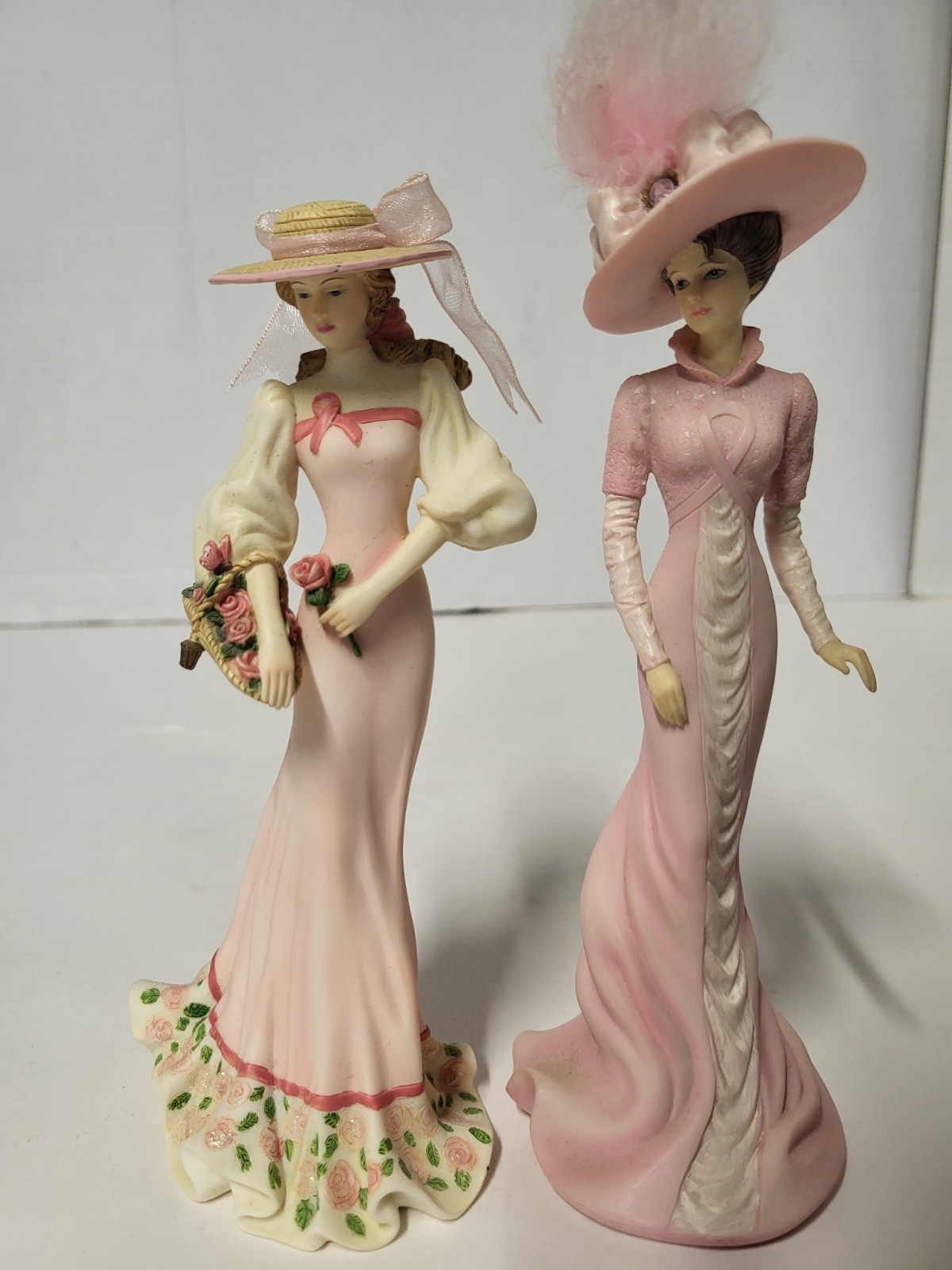 MINT Pair Pink THOMAS KINKADE Inspirations of Hope Figurines 2007 Breast Cancer