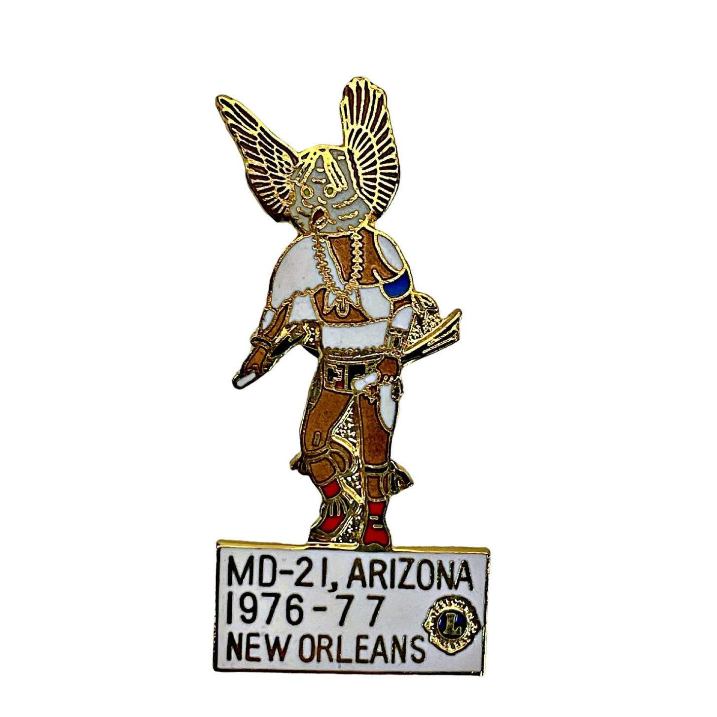 Lions Club MD-21 Arizona 1976-77 New Orleans Convention Native American Kachina Lions Club MD-21 Arizona 1976-77 New Orleans Convention Native American Kachina