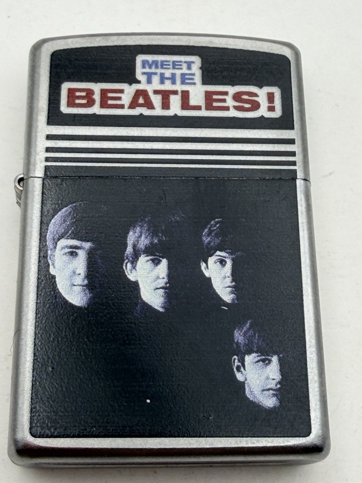 Meet The Beatles Vintage 2016 Chrome Zippo Lighter New Meet The Beatles Vintage 2016 Chrome Zippo Lighter New