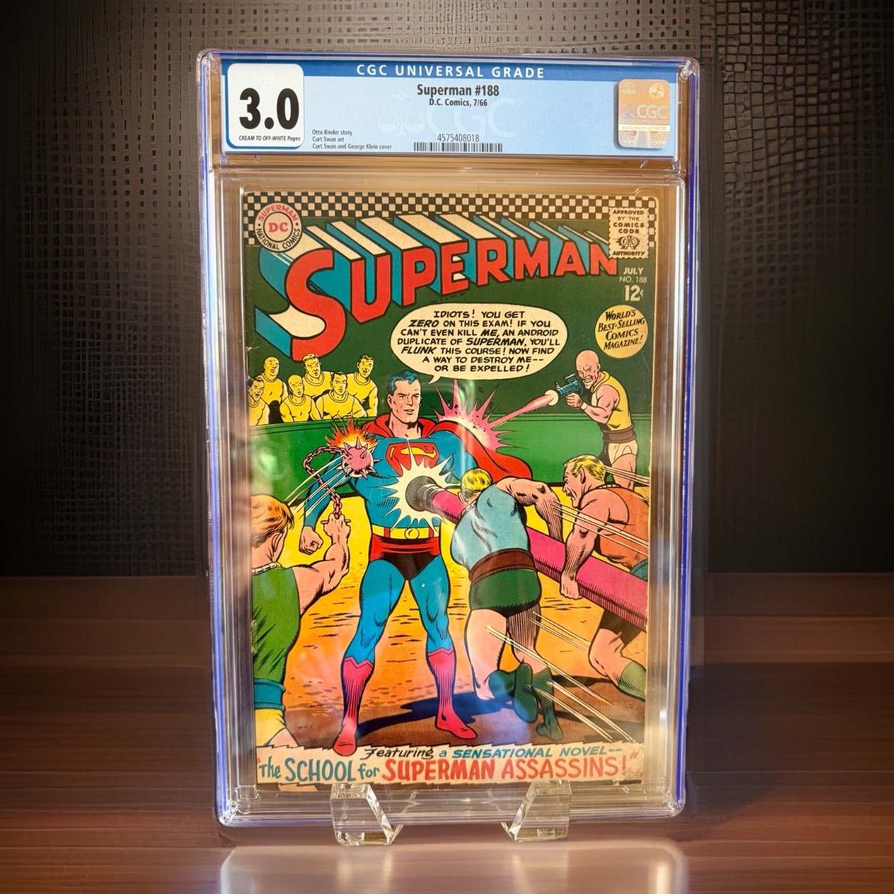 DC Comics Superman #188 (1966) CGC 3.0 The School for Superman Assassins DC Comics Superman #188 (1966) CGC 3.0 The School for Superman Assassins
