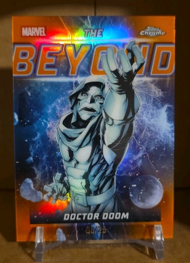 2026 Topps Chrome Marvel Comics Doctor Doom The Beyond Orange /25 #TB-12 2026 Topps Chrome Marvel Comics Doctor Doom The Beyond Orange /25 #TB-12