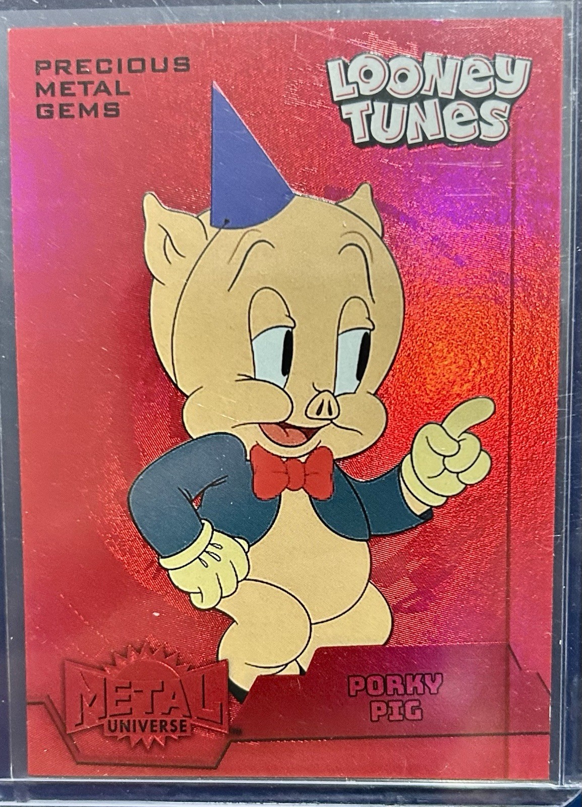 #52/100 PORKY PIG PMG Precious Metal Gems Red UD Fleer Retro LOONEY TUNES MU-5 #52/100 PORKY PIG PMG Precious Metal Gems Red UD Fleer Retro LOONEY TUNES MU-5