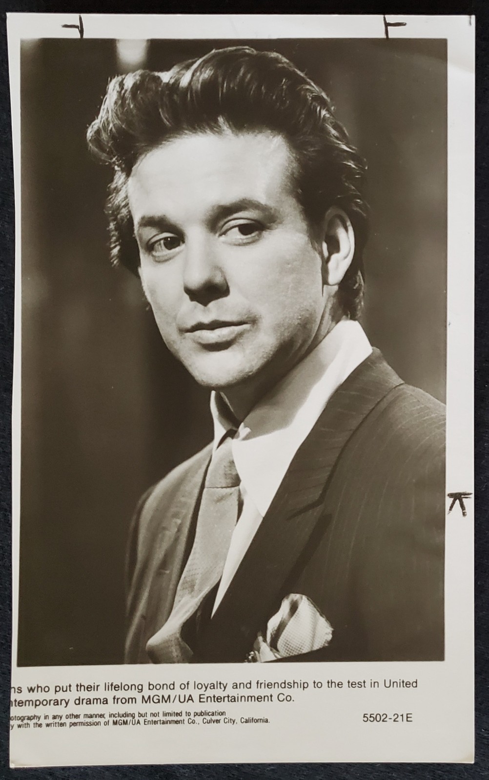 1980s Mickey Rourke Hollywood PR Tear Sheet 8x5 Press Photograph