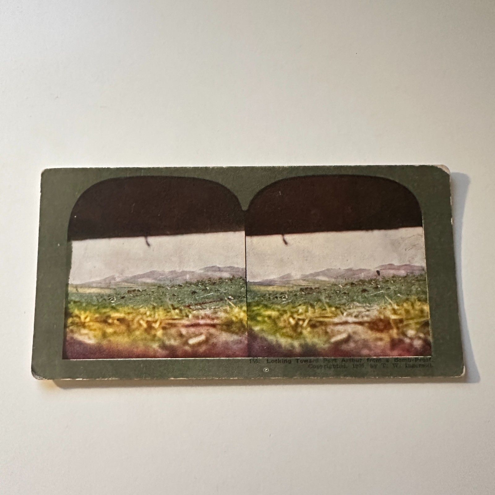 Looking Toward Port Arthur From A Bomb-Proof Antique Stereoview Card 5H6-1