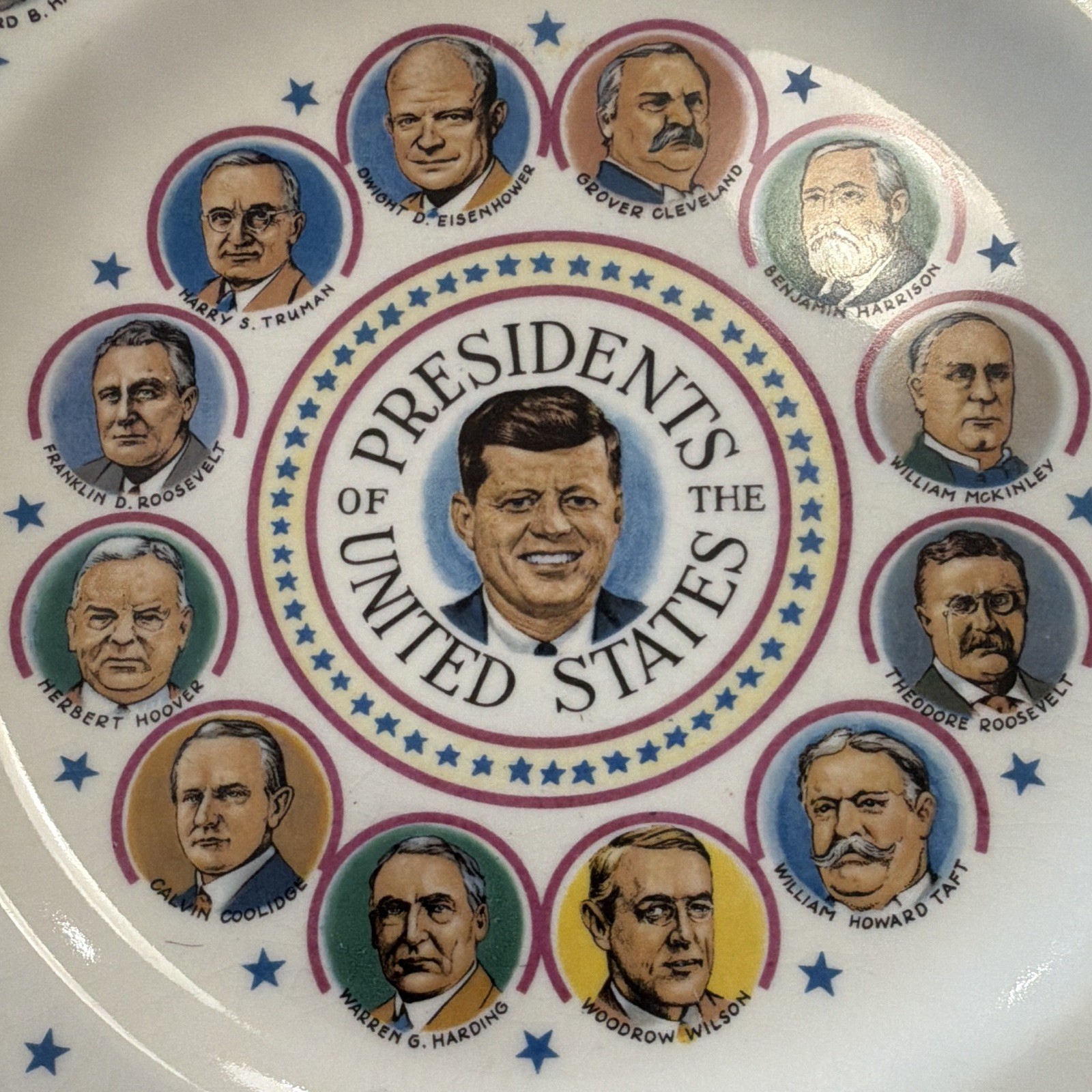 Vintage 1962 John F Kennedy JFK Presidents of the United States Collector Plate