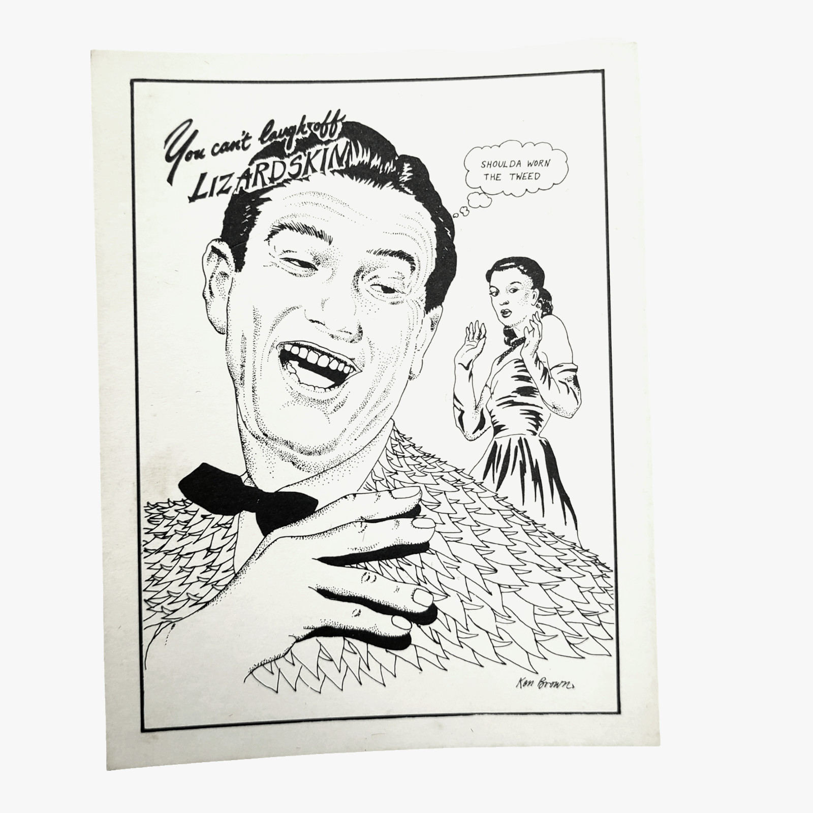 Ken Brown 1982 Lizard Skin Vintage Artist Humor Postcard Unused 1980s Ken Brown 1982 Lizard Skin Vintage Artist Humor Postcard Unused 1980s