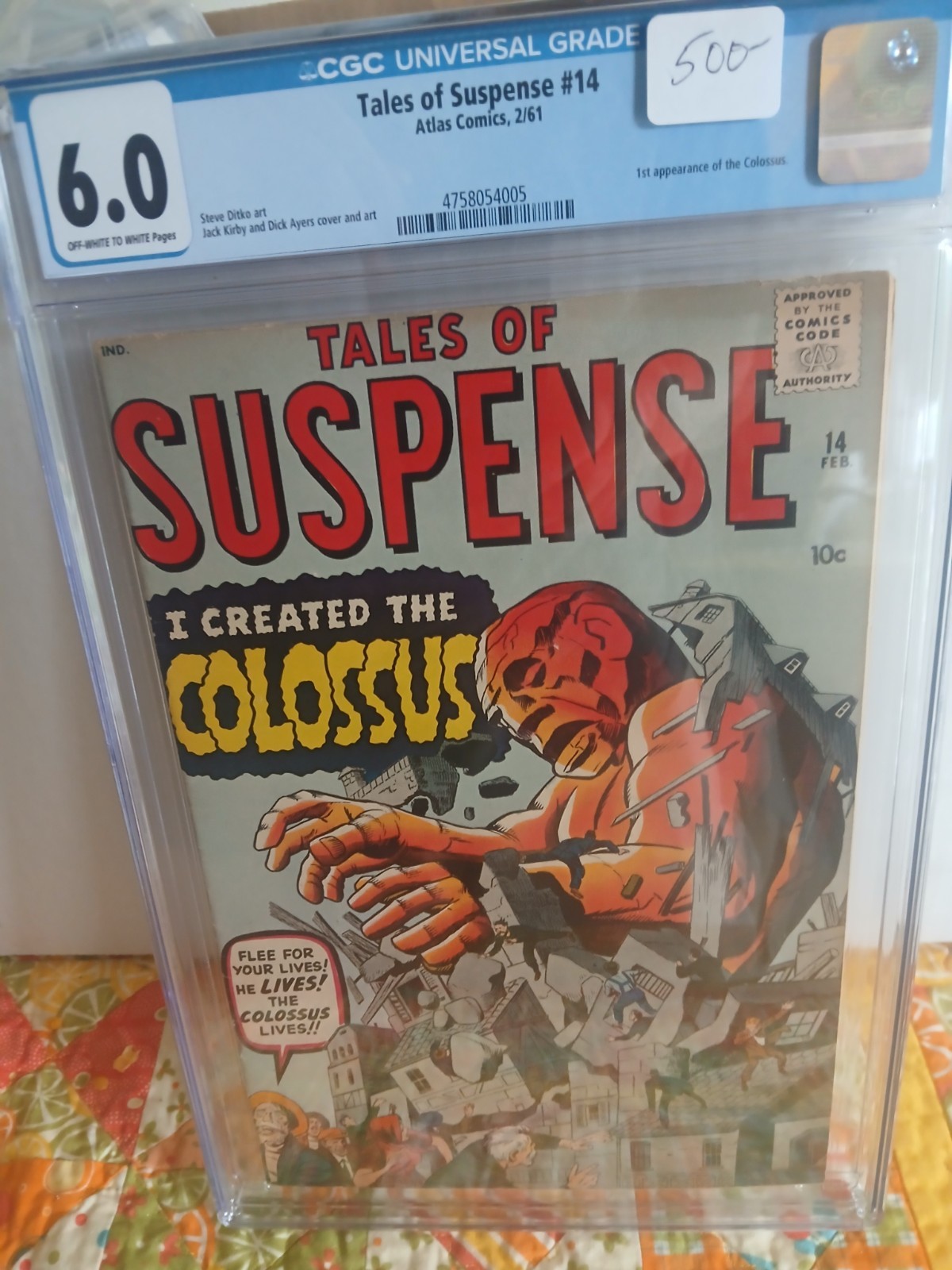 Tales of Suspense #14 CGC 6.0 OW/W first appearance of Colossus  pre hero