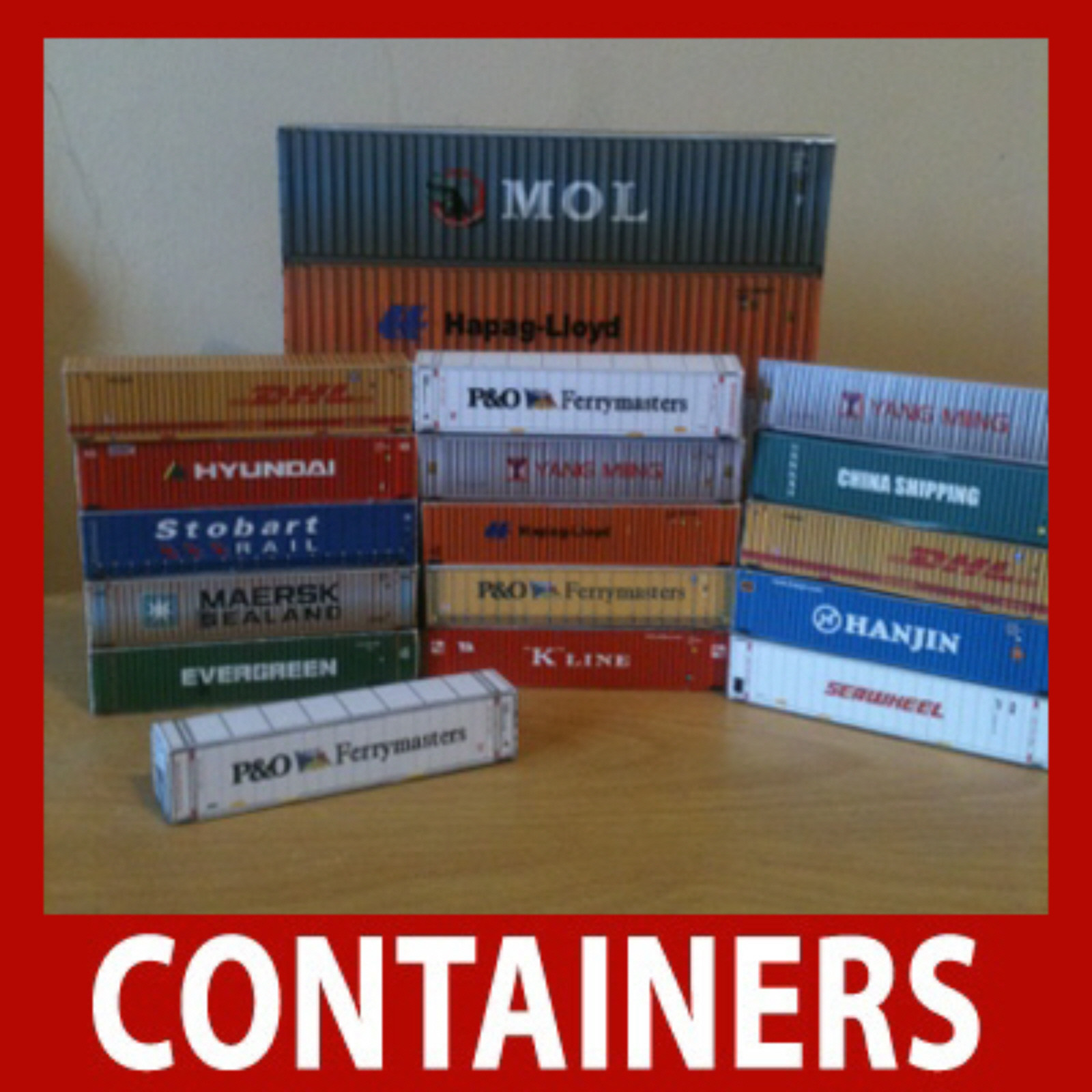1:87 HO Sale Shipping Container Card Models \