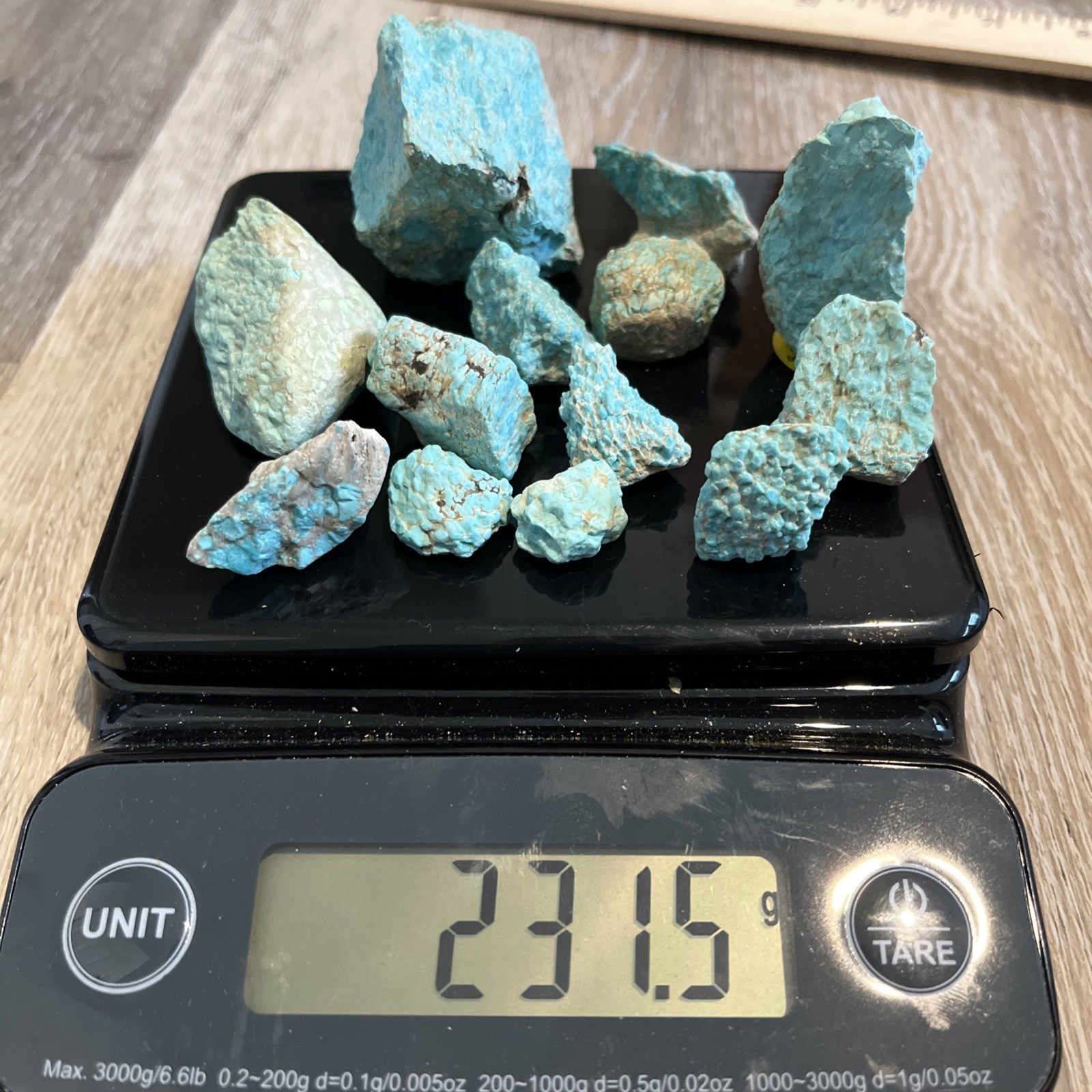 Premium blue Turquoise Nugget Mineral and gem untreated 230 grams old stock Premium blue Turquoise Nugget Mineral and gem untreated 230 grams old stock