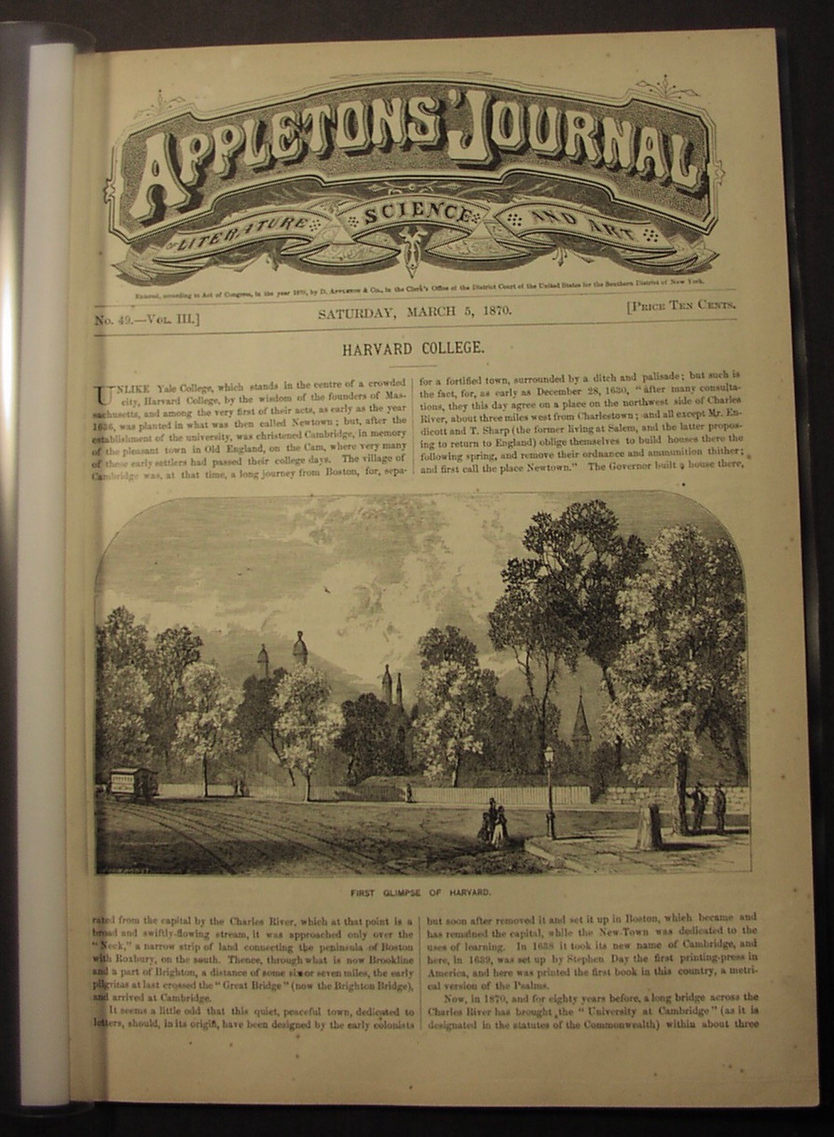 1870 mag - HARVARD COLLEGE, illustrated; home on PASCAGOULA River, Mississippi 1870 mag - HARVARD COLLEGE, illustrated; home on PASCAGOULA River, Mississippi