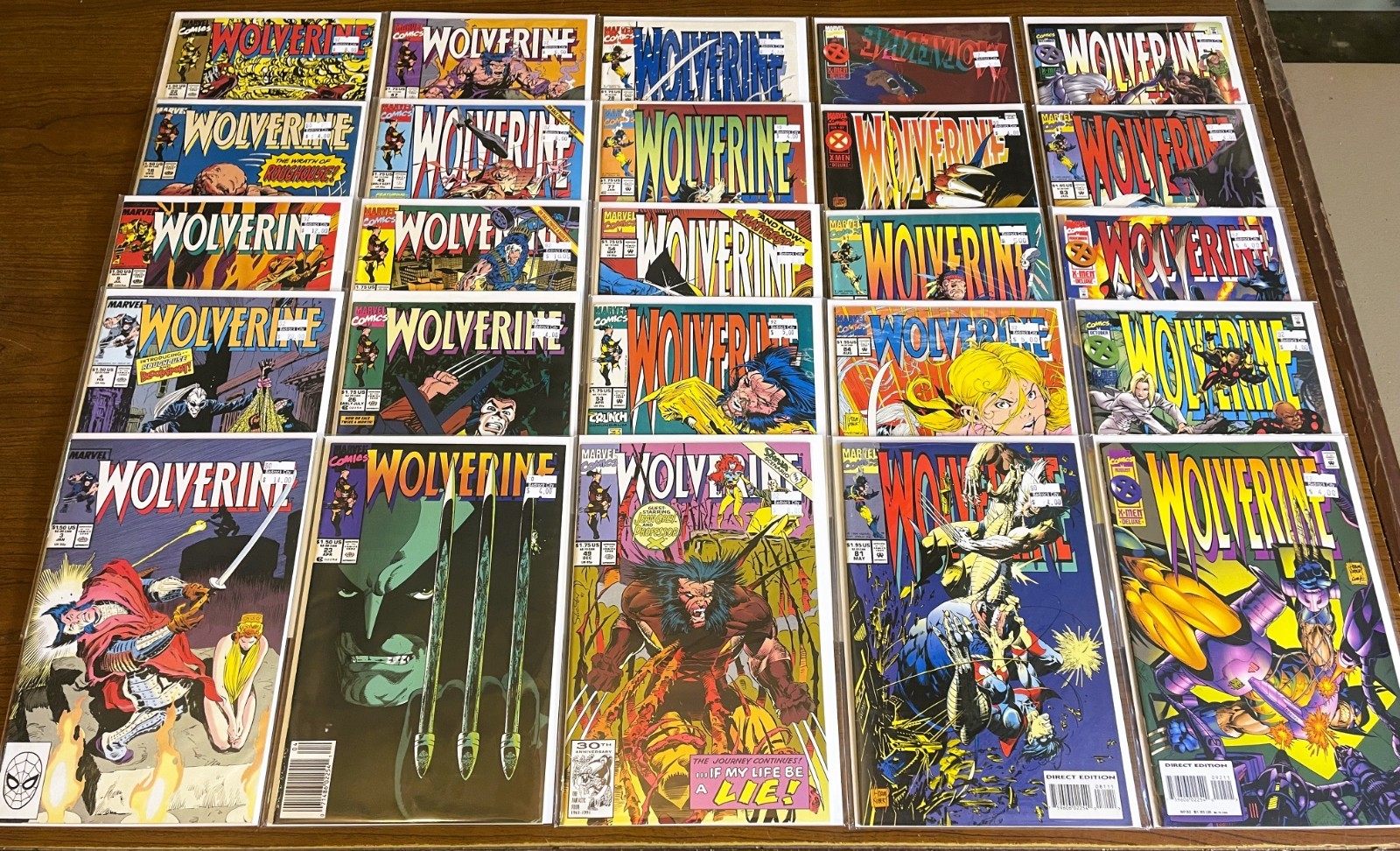 Vintage WOLVERINE Lot Of 47 Marvel Comics Copper age to Modern Great Copies