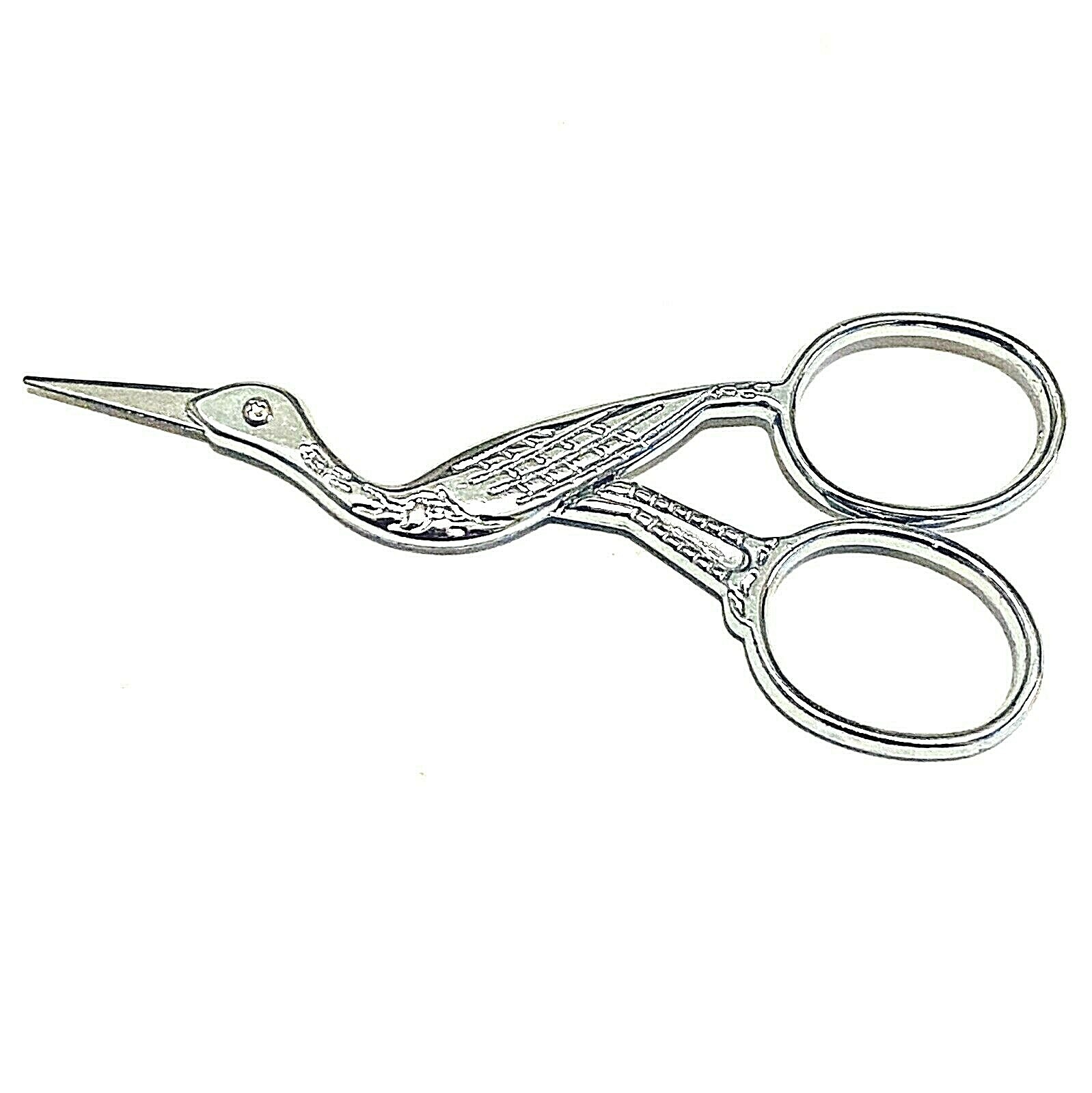 Stork Swan Embroidery Scissors New In Box 3 1/2