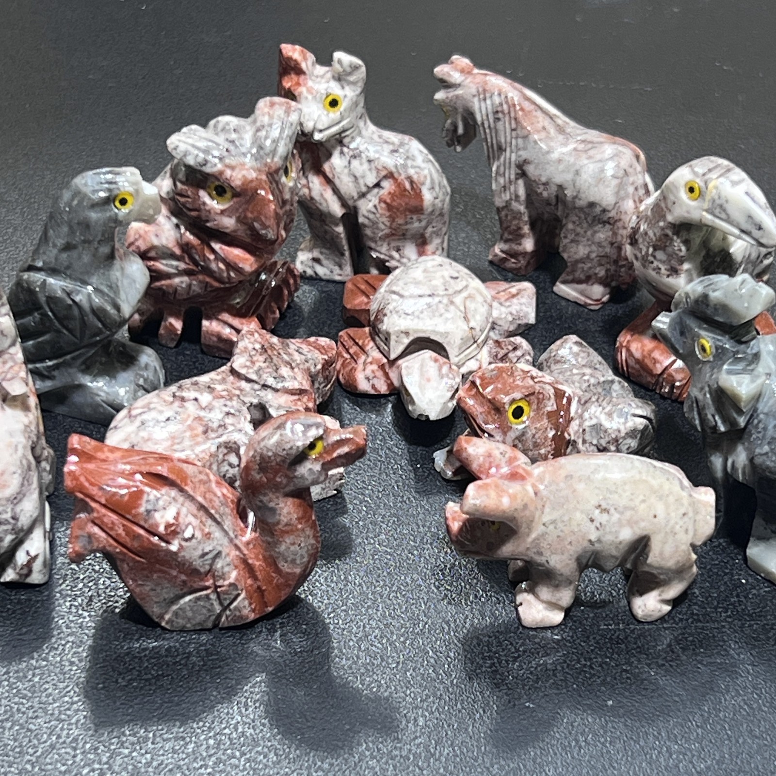 Small Soapstone Animal Carvings (Packs of 10) Wholesale Miniature Figurines Small Soapstone Animal Carvings (Packs of 10) Wholesale Miniature Figurines