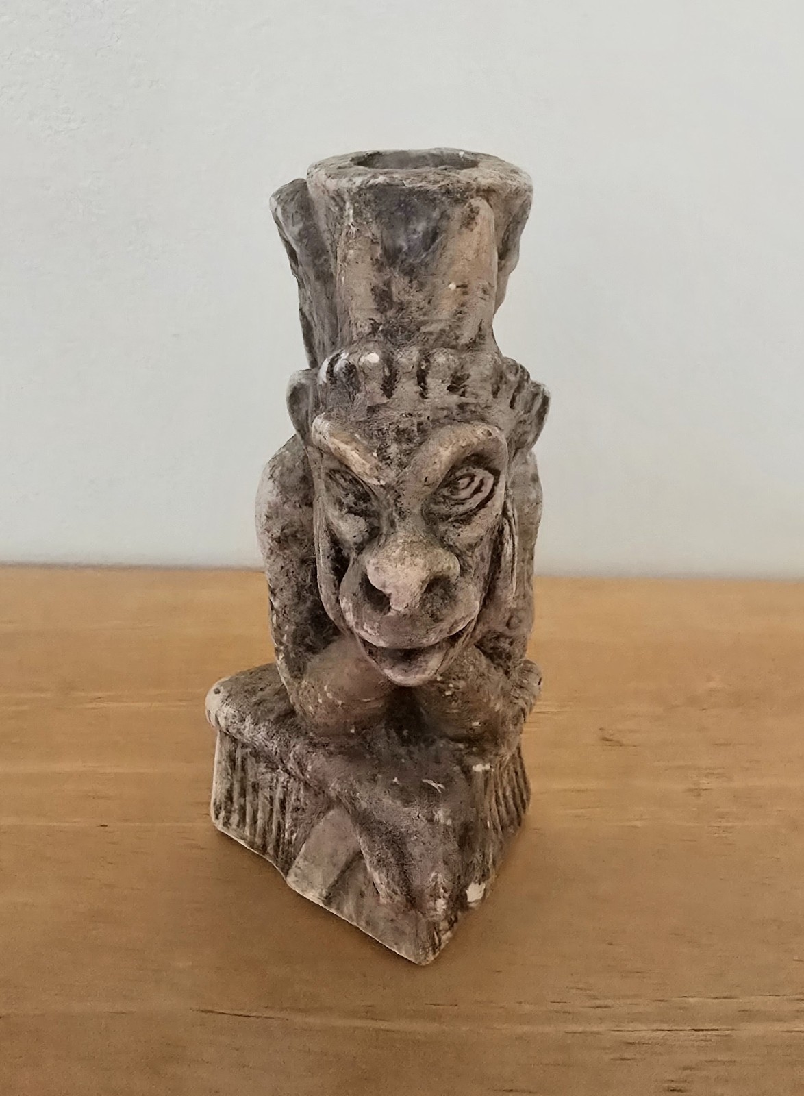 Gargoyle Candle Holder Notre Dame Style Gothic Grotesque Demon Figurine