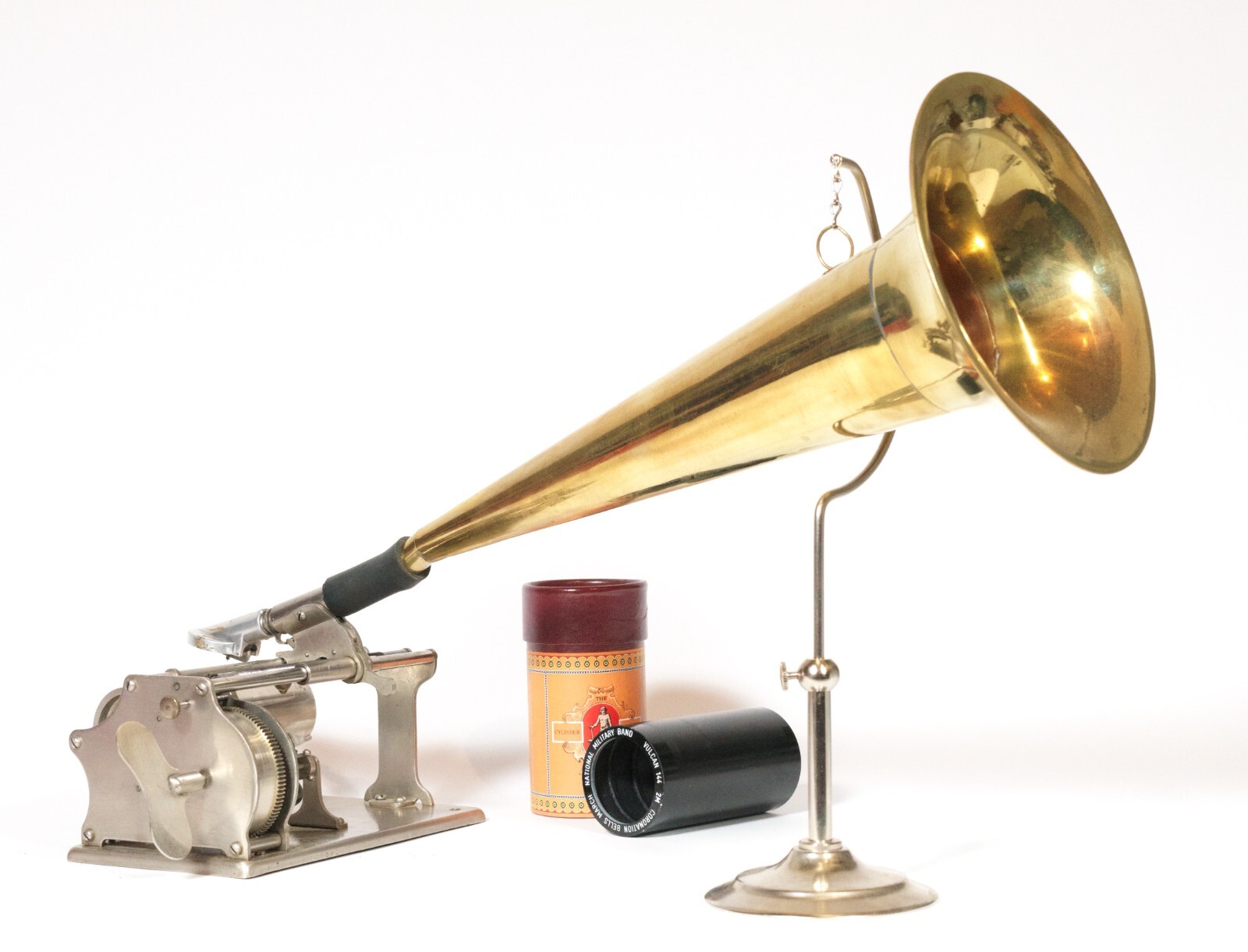 Near Mint 1898 Columbia Q Phonograph w/Table Crane & Orig. 14\
