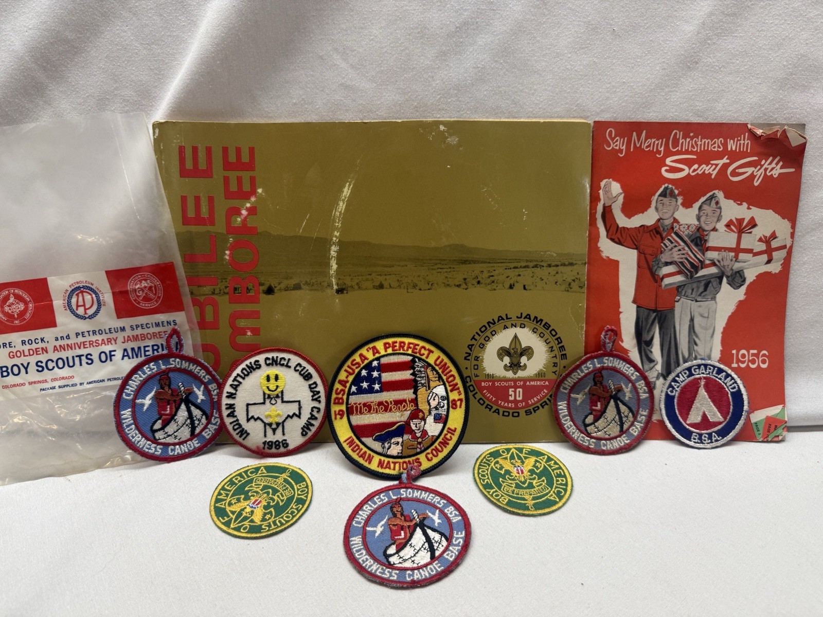Boy Scouts of America Lot -Patches, 1960 National Jamboree 50th, Christmas Gift