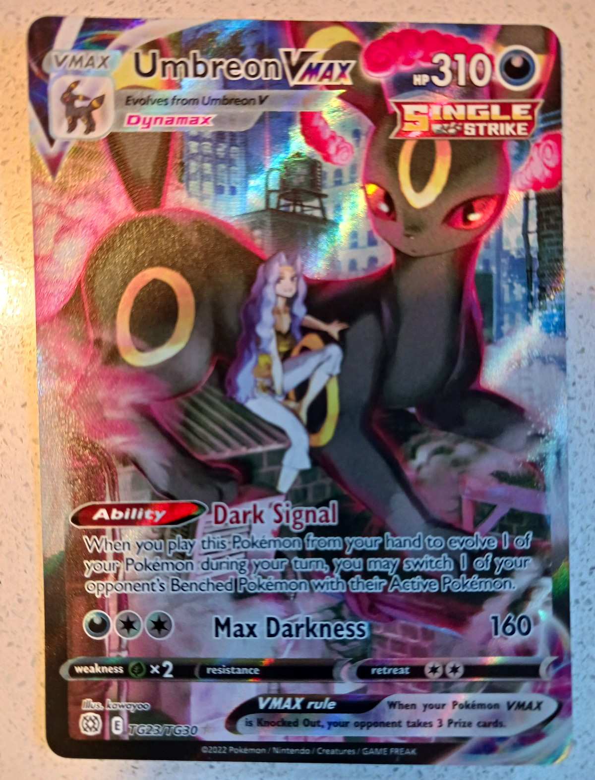 Umbreon VMAX TG23/TG30 SWSH09 Brilliant Stars TG Holo Ultra Rare 310 HP Umbreon VMAX TG23/TG30 SWSH09 Brilliant Stars TG Holo Ultra Rare 310 HP