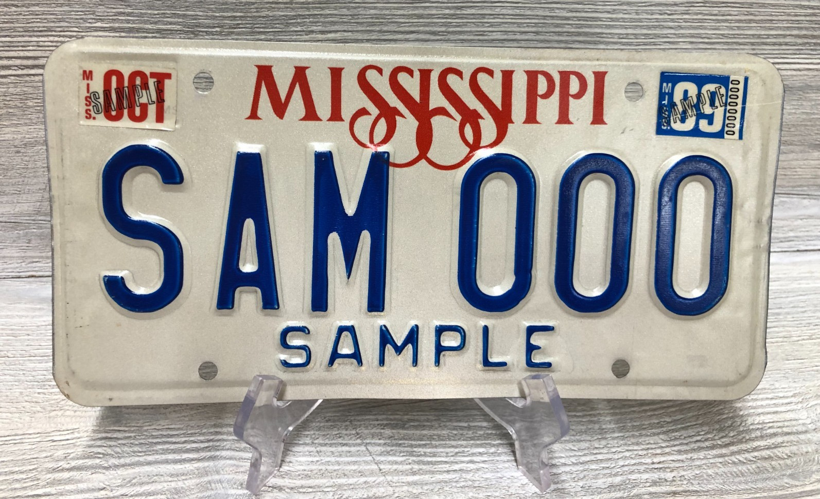 1989 Expired Mississippi License Plate Embossed Steel 