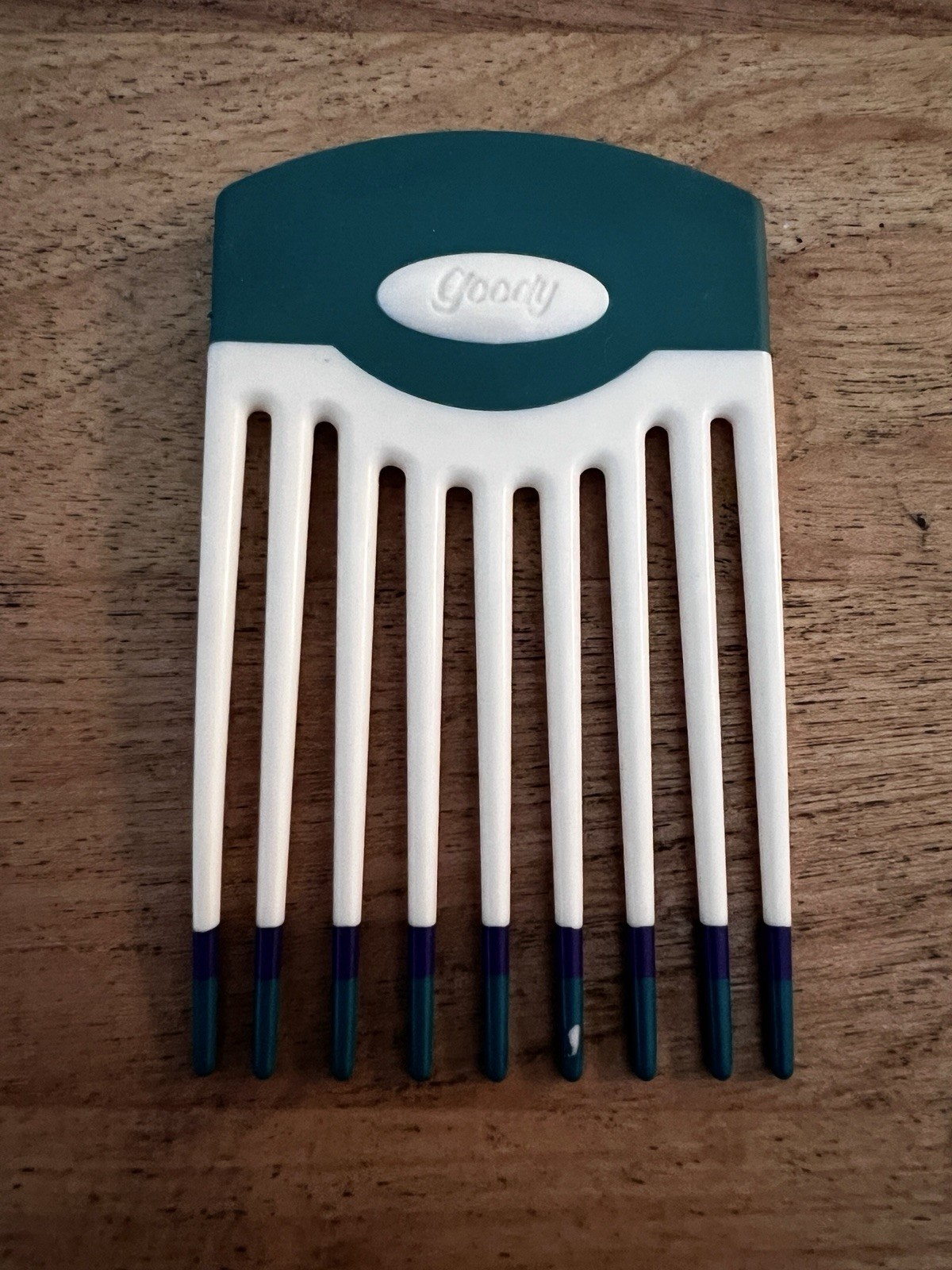 Vintage Goody Lift Comb Hair Pick Green White Purple Color Dip 90s