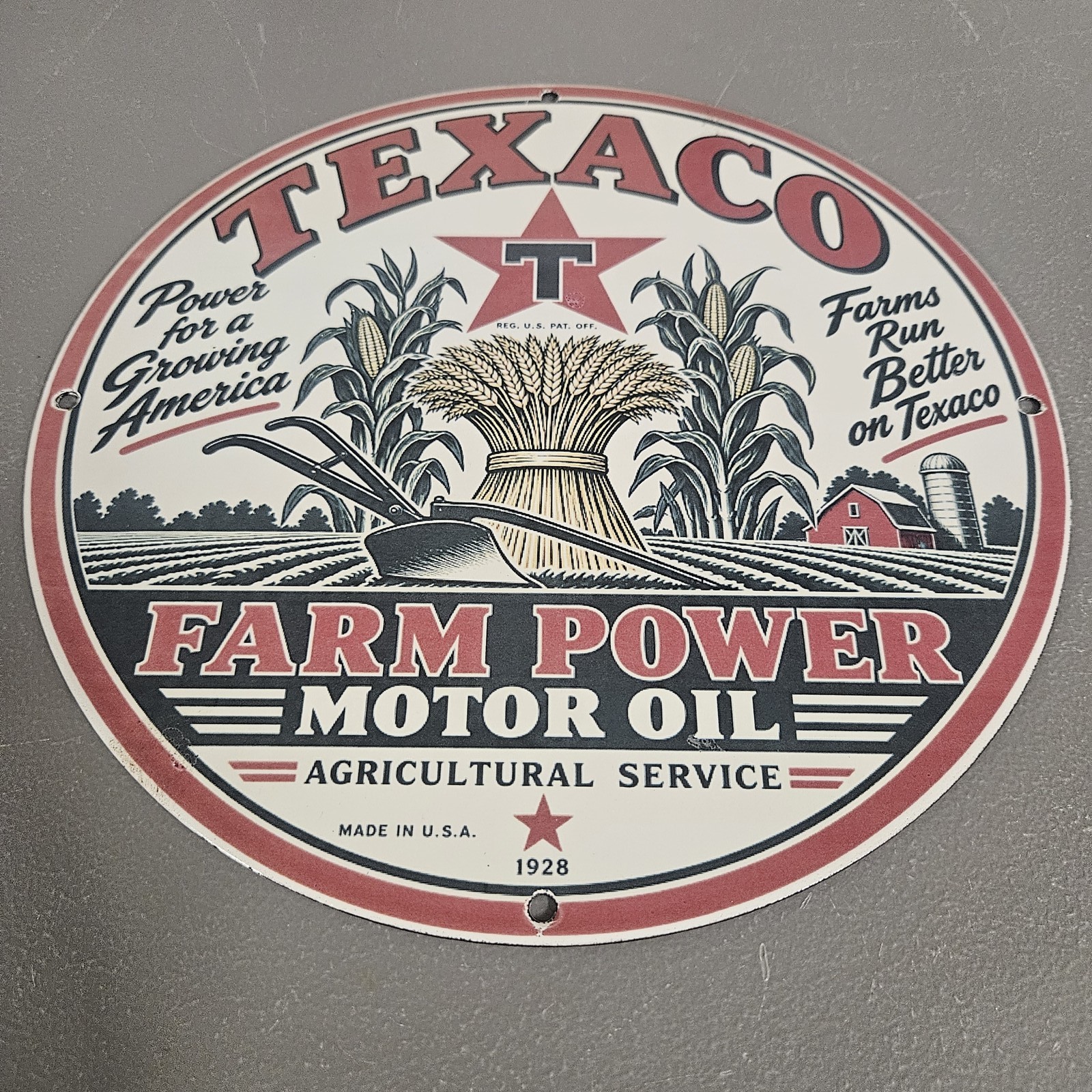 VINTAGE TEXACO FARM POWER MOTOR OIL 12
