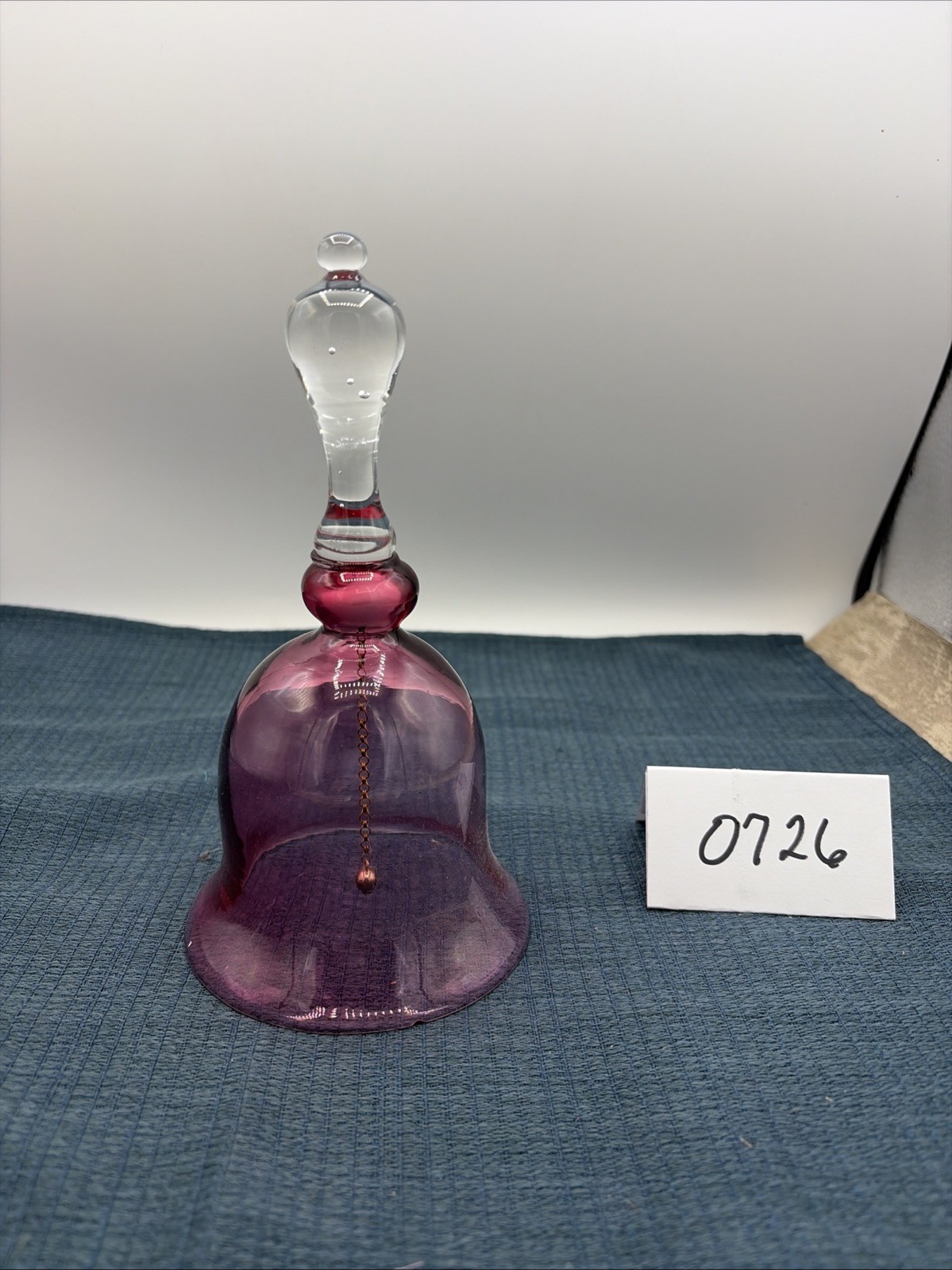 Vintage Cranberry Glass Dinner Bell 7.5” Tall Vintage Cranberry Glass Dinner Bell 7.5” Tall