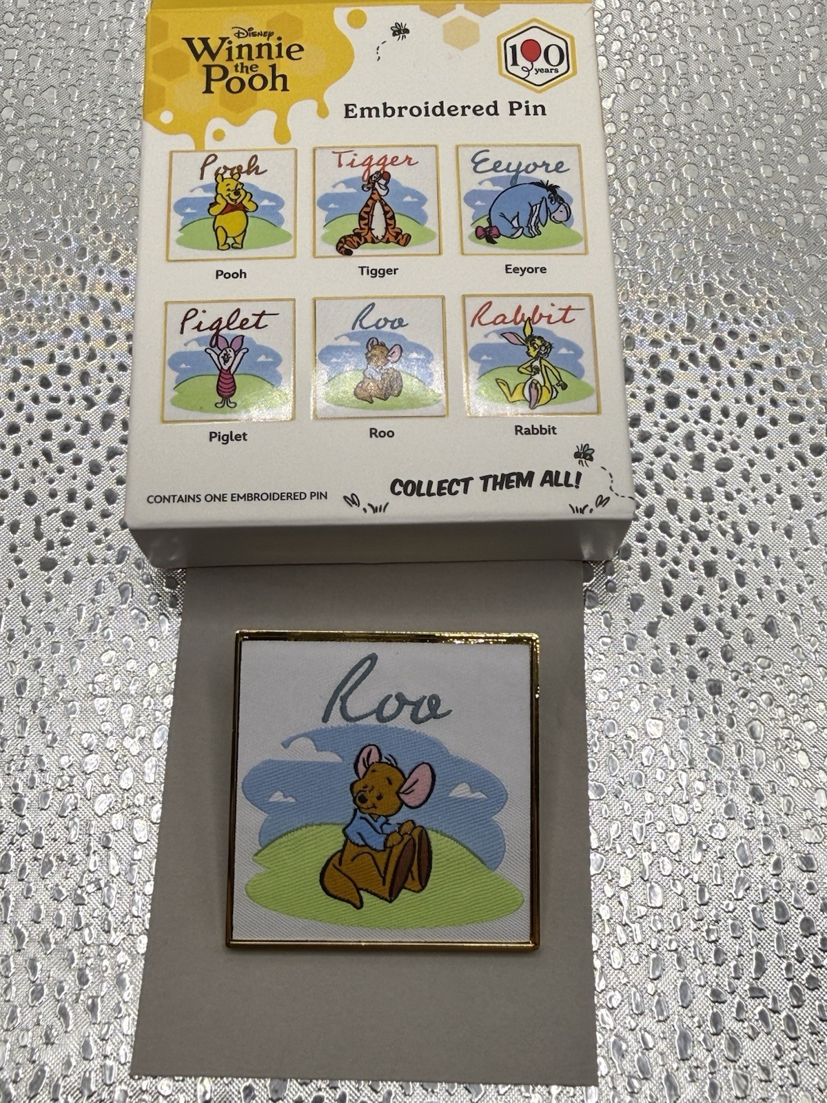 2026 Boxlunch Disney Roo Embroidered Pin Winnie The Pooh Monogram