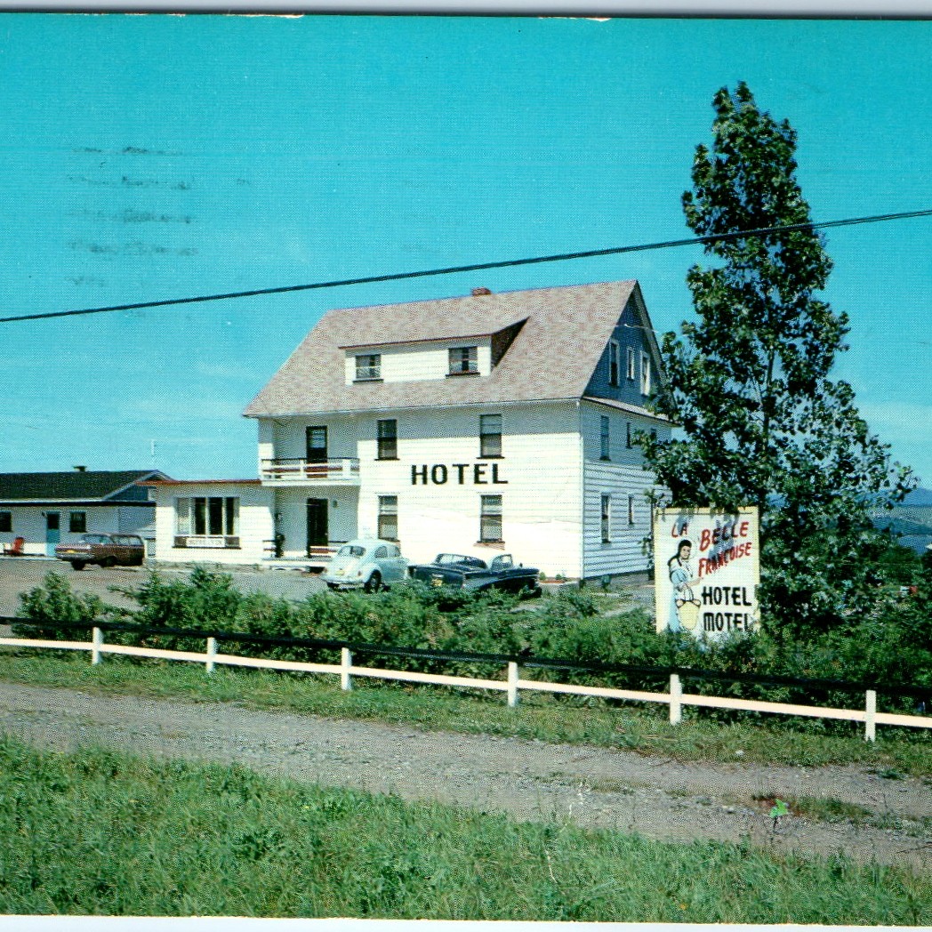 c1960s Beaumont Quebec La Belle Francoise Hotel Motel Postcard VW Beetle Cars c1960s Beaumont Quebec La Belle Francoise Hotel Motel Postcard VW Beetle Cars
