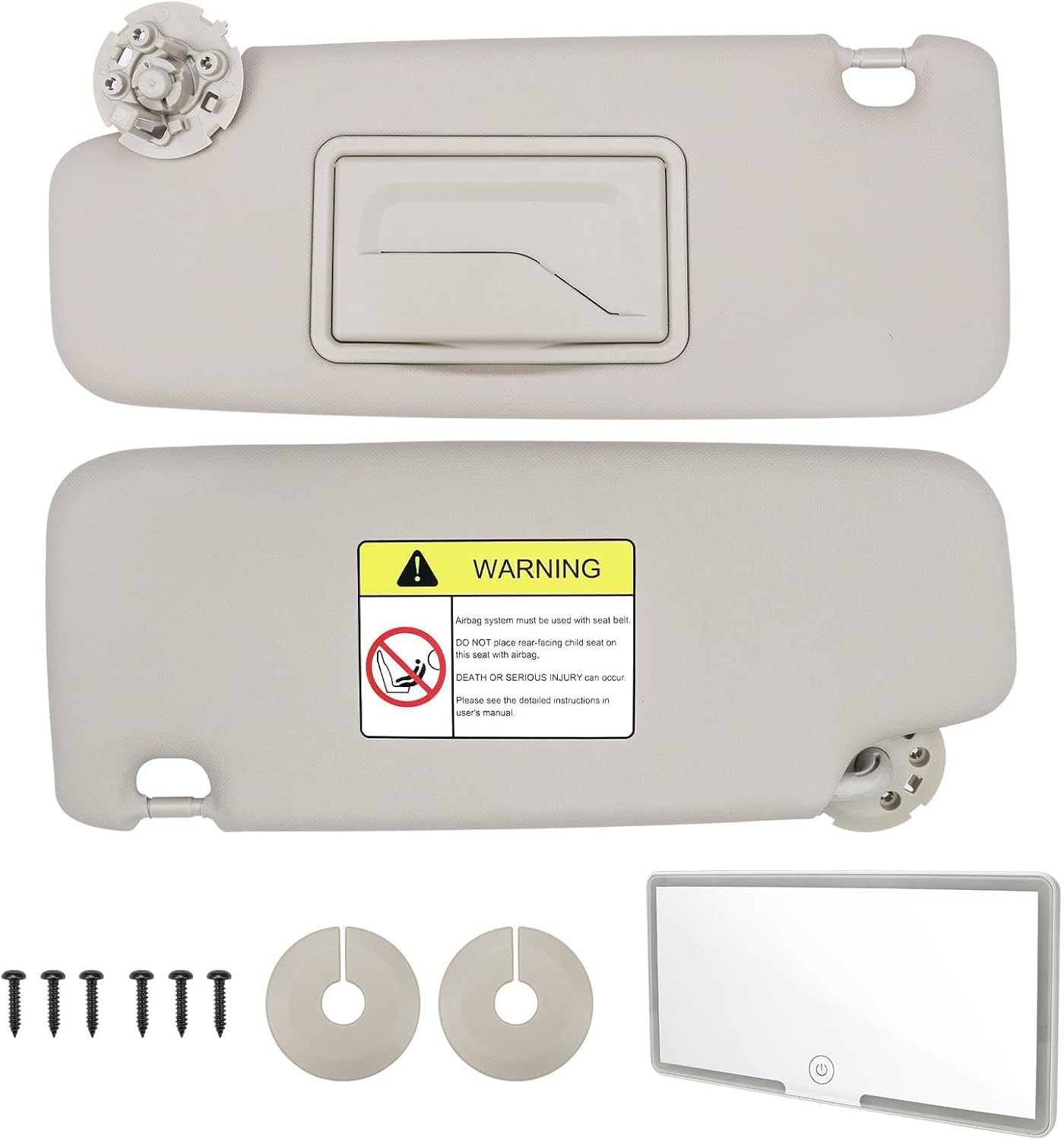 Gray Sun Visor Pair 95034256 95034253 without Light