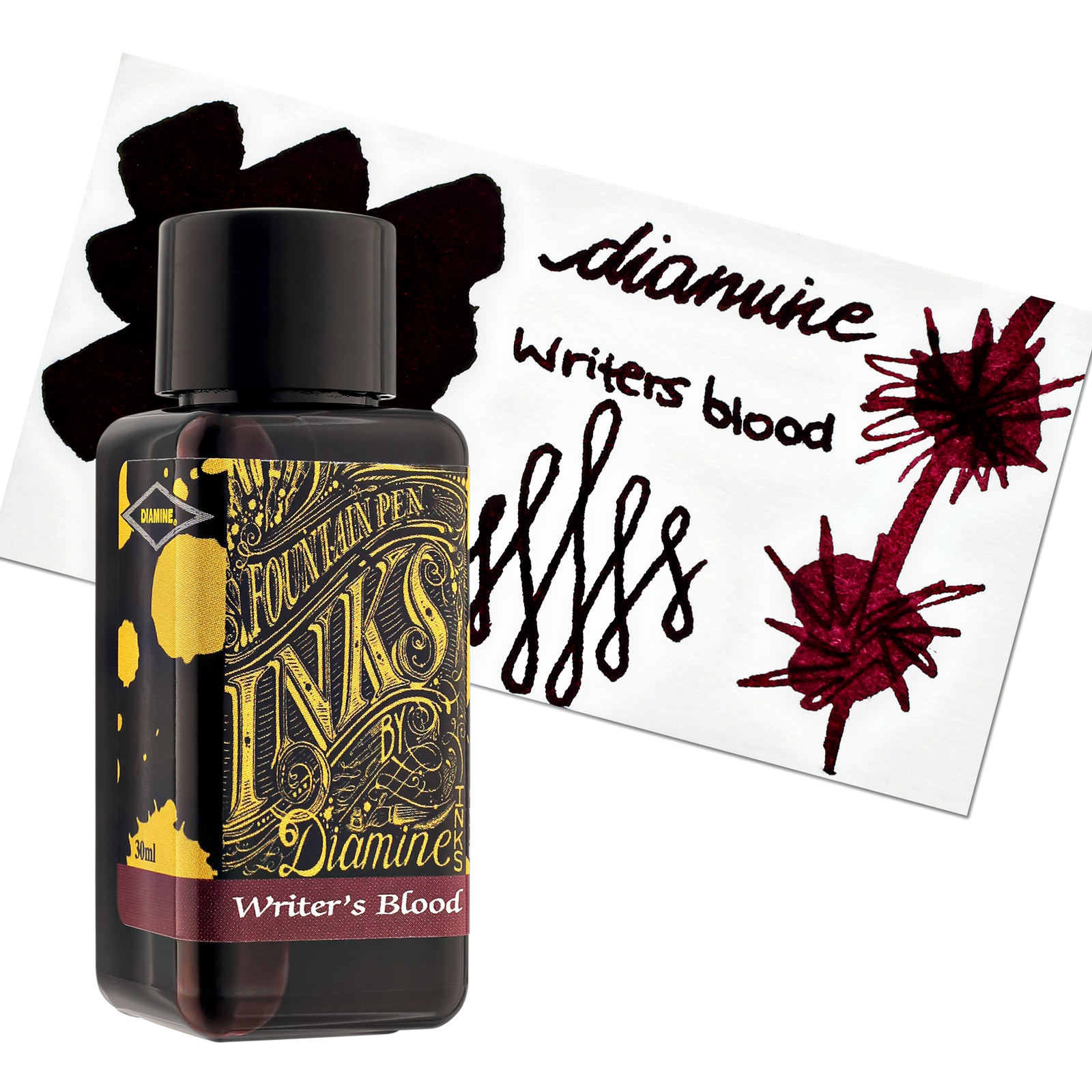 Diamine Classic Bottled Ink for Fountain Pens in Writer\'s Blood - 30 mL - NEW