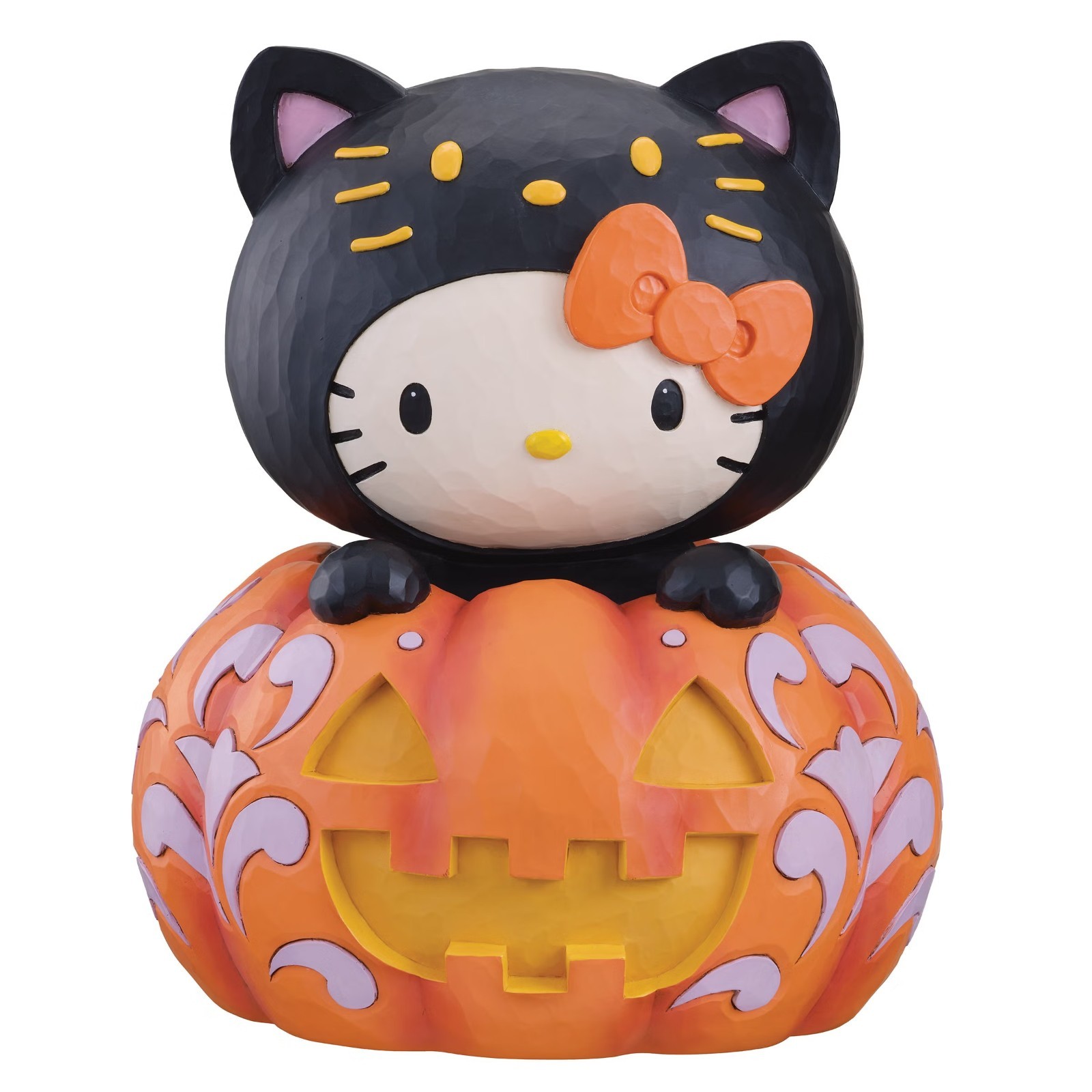 15” Hello Kitty Jack-O-Lantern by Jim Shore Halloween Statue Pumpkin GLOWS NEW