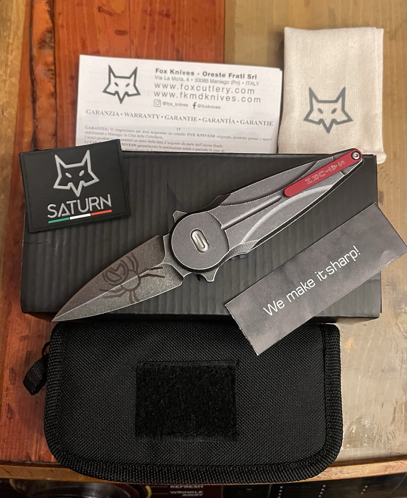 Fox Anarcnide Saturn Radius Lock Acid Stonewashed Gray Knife NEW