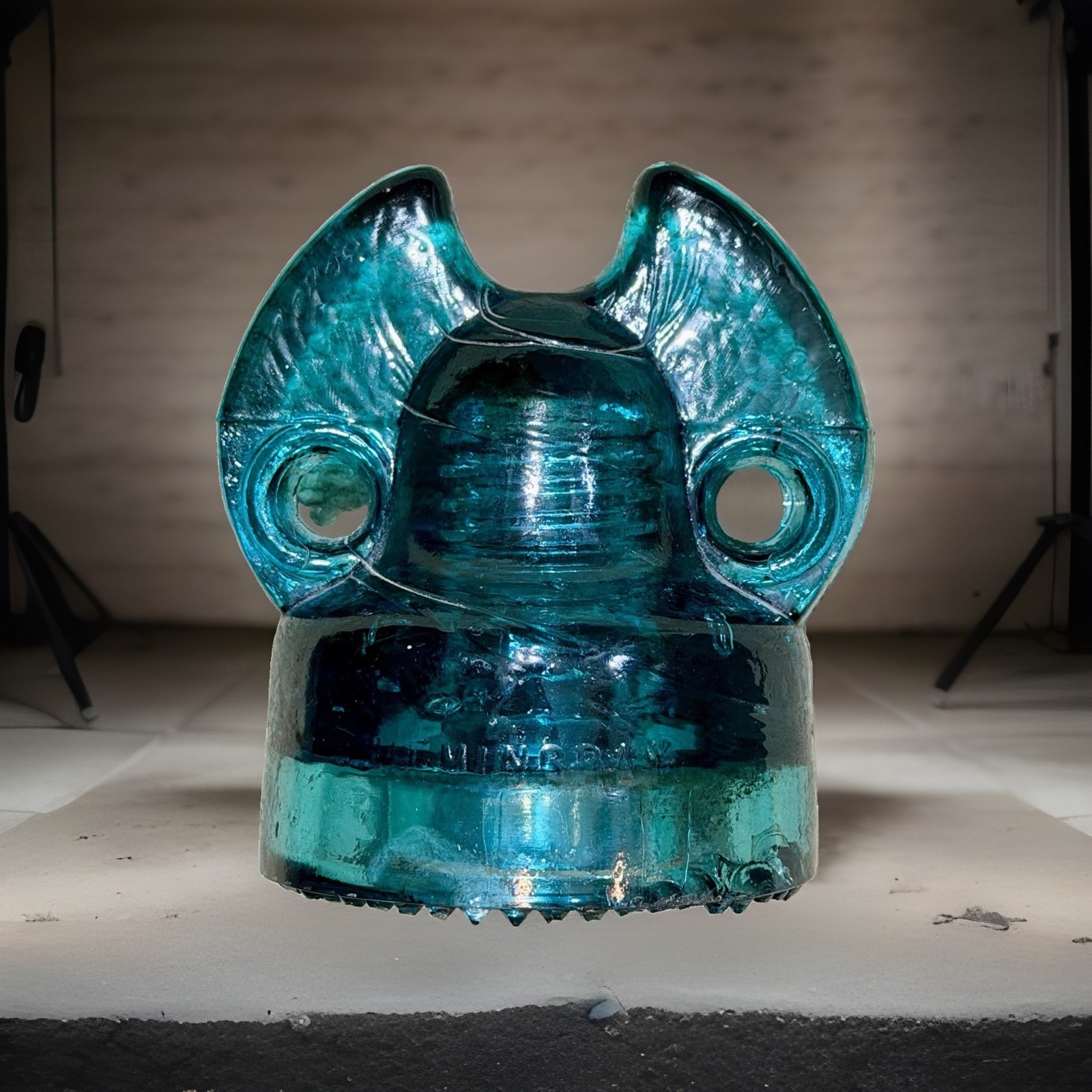 Hemingray 1891 Columbia Green Micky Mouse Insulator Nice Condition 2 Lbs. 10 oz Hemingray 1891 Columbia Green Micky Mouse Insulator Nice Condition 2 Lbs. 10 oz