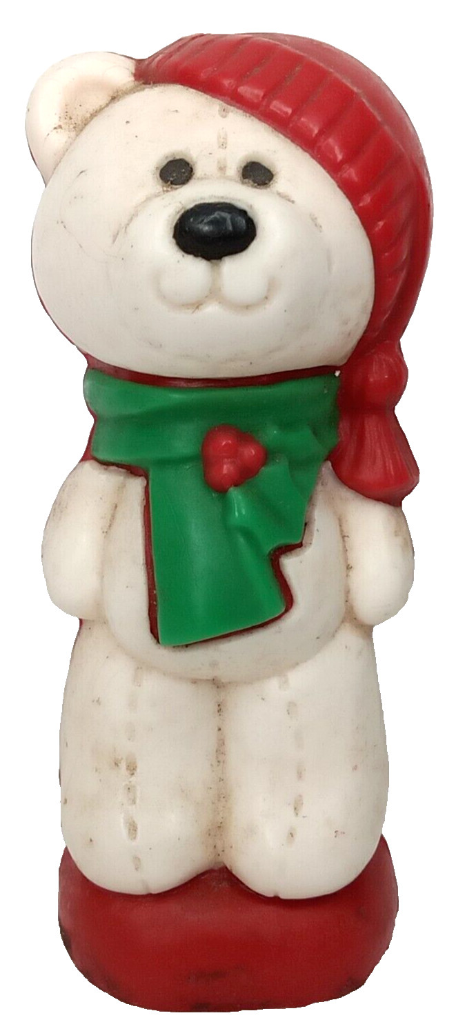 Vintage 1980s Paraseal Polar Bear Figural Christmas Air Freshener