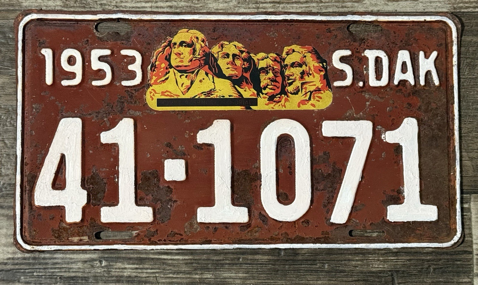 1953 South Dakota license plate-solid Shape -Lawrence County- Some Touch Up