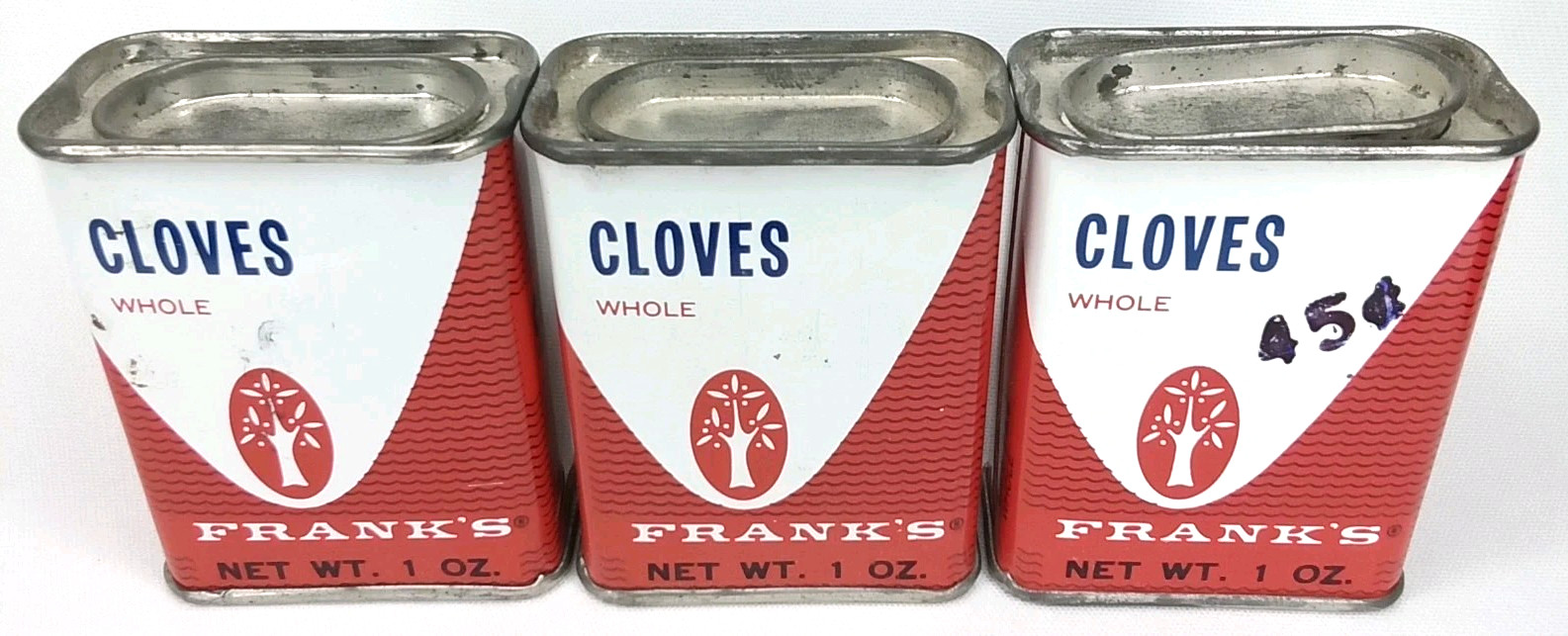 Vintage 1950s Advertising Spice Tin Christmas Display Franks Whole Cloves
