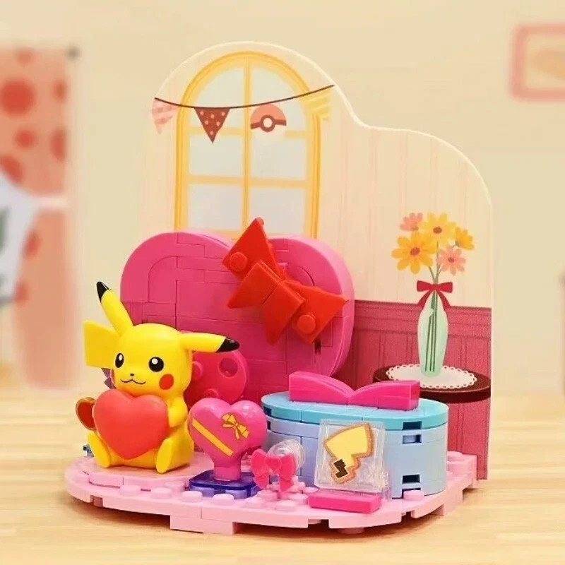 Pokemon Keeppley Pikachu Heart Building Block Figure Anime Manga Nintendo New