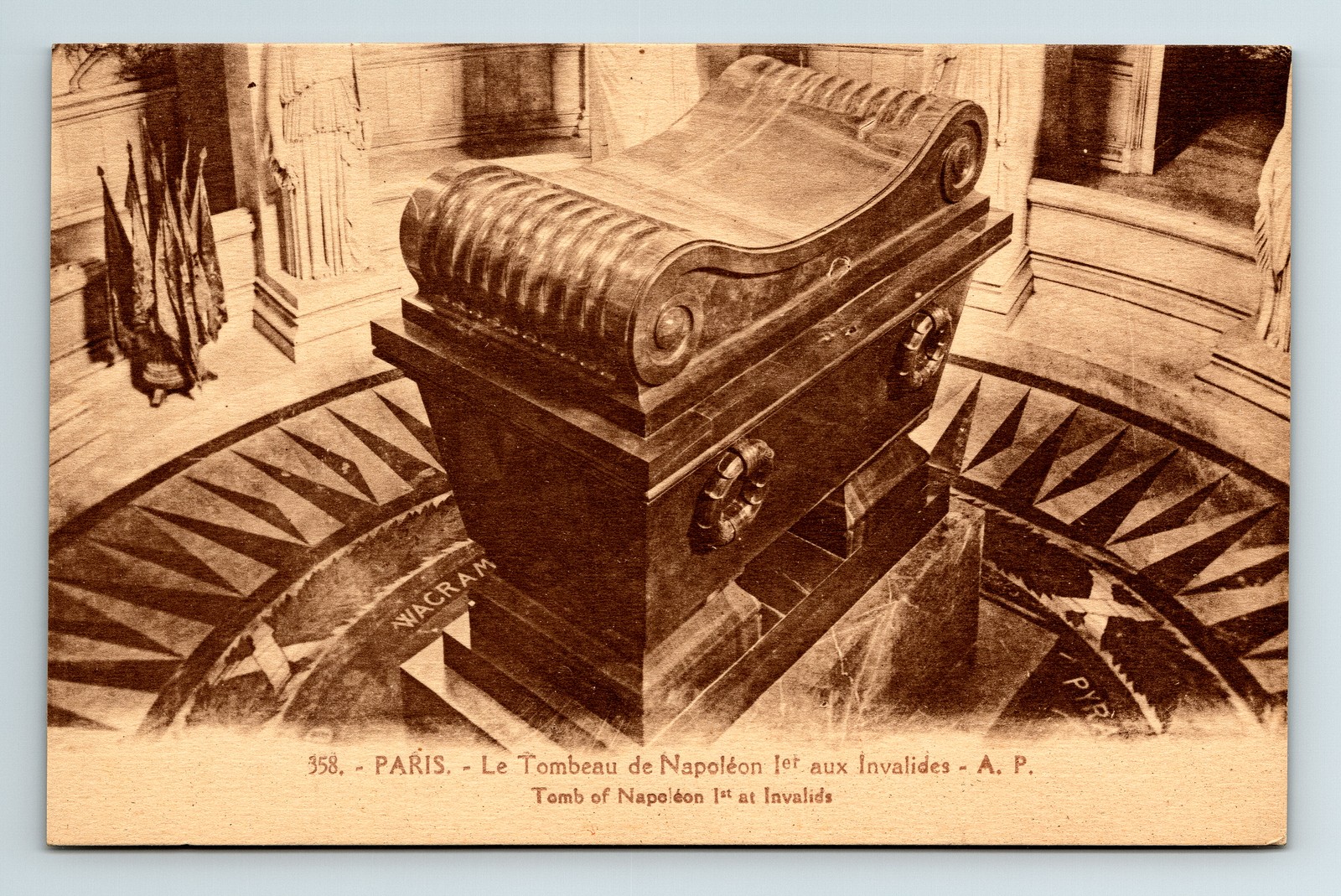 B&W Postcard Invaldes Paris France Tomb of Napoleon B&W Postcard Invaldes Paris France Tomb of Napoleon