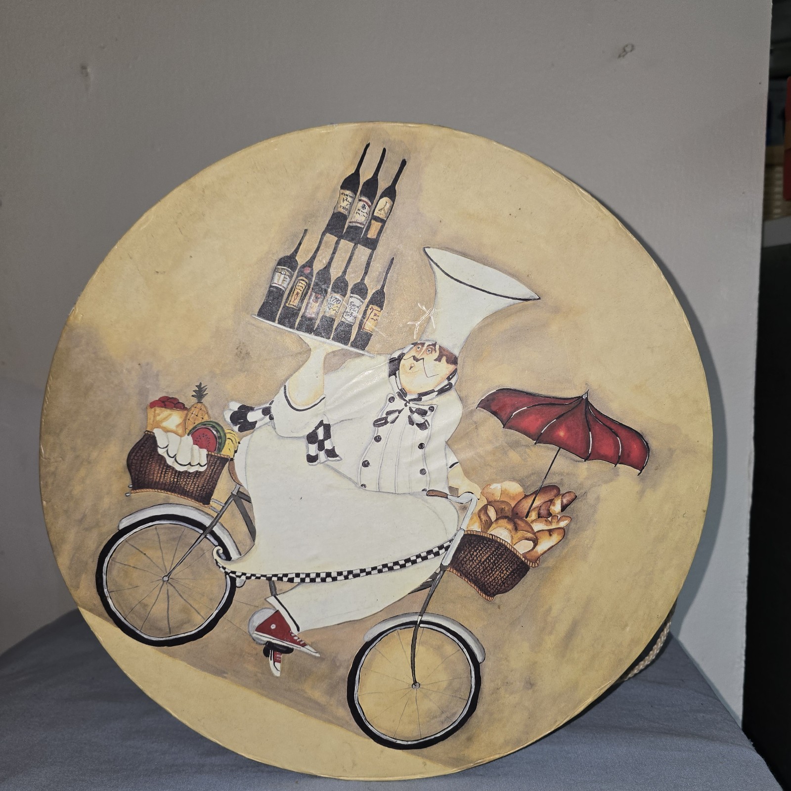 Vintage Jennifer Garant Fat Chef Hat Box Kitchen Decor Collectible Storage