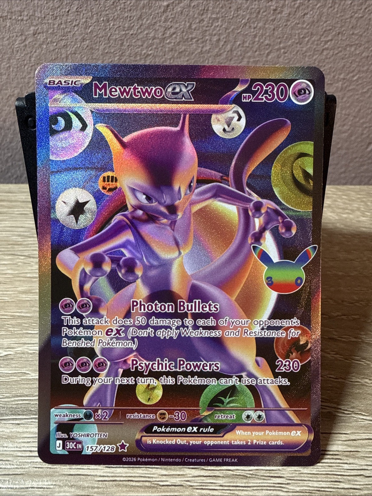 Mewtwo ex - 157/128 - Futuristic Rare - 30th Celebration
