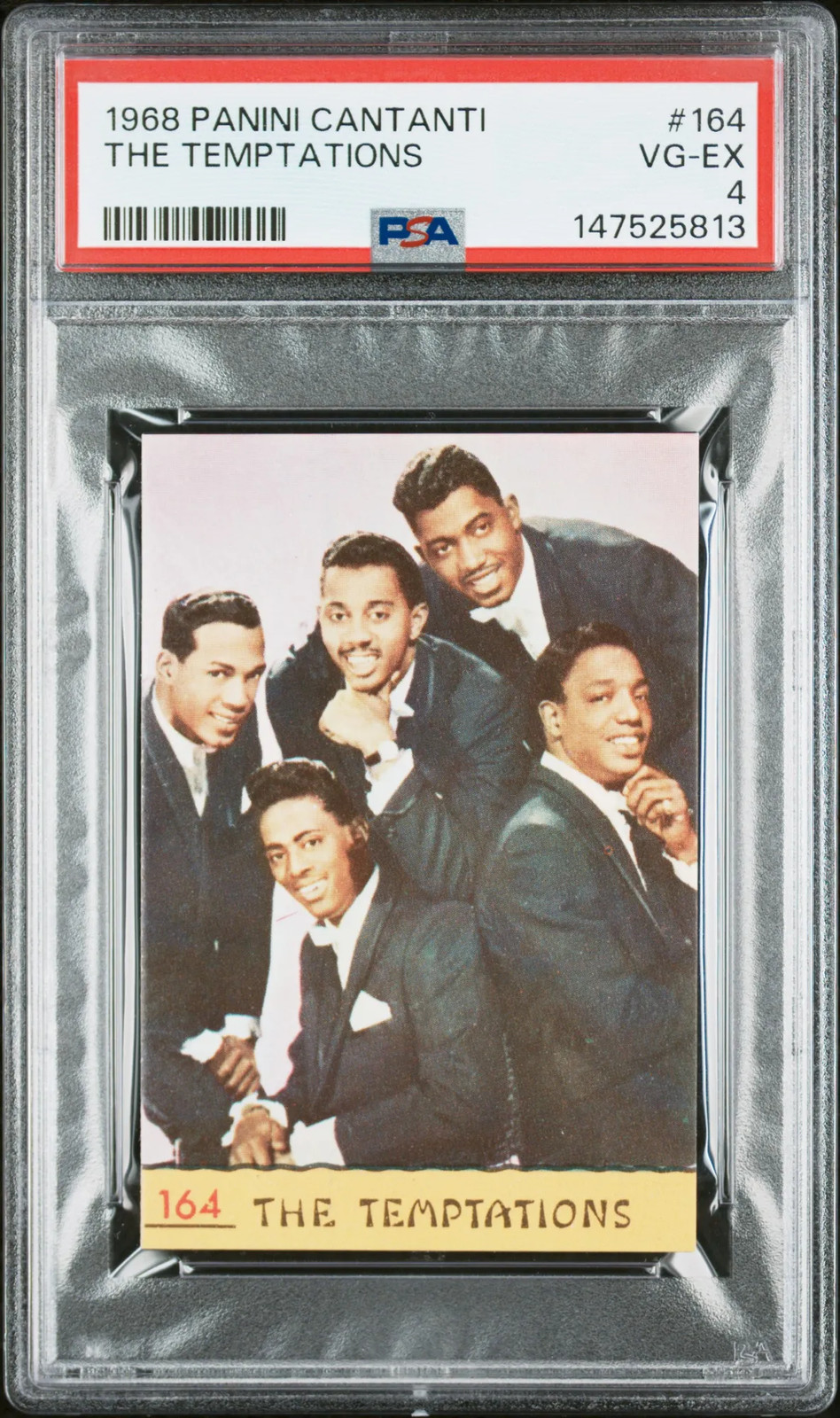 The Temptations 1968 Panini Cantanti #164 PSA 4 The Temptations 1968 Panini Cantanti #164 PSA 4