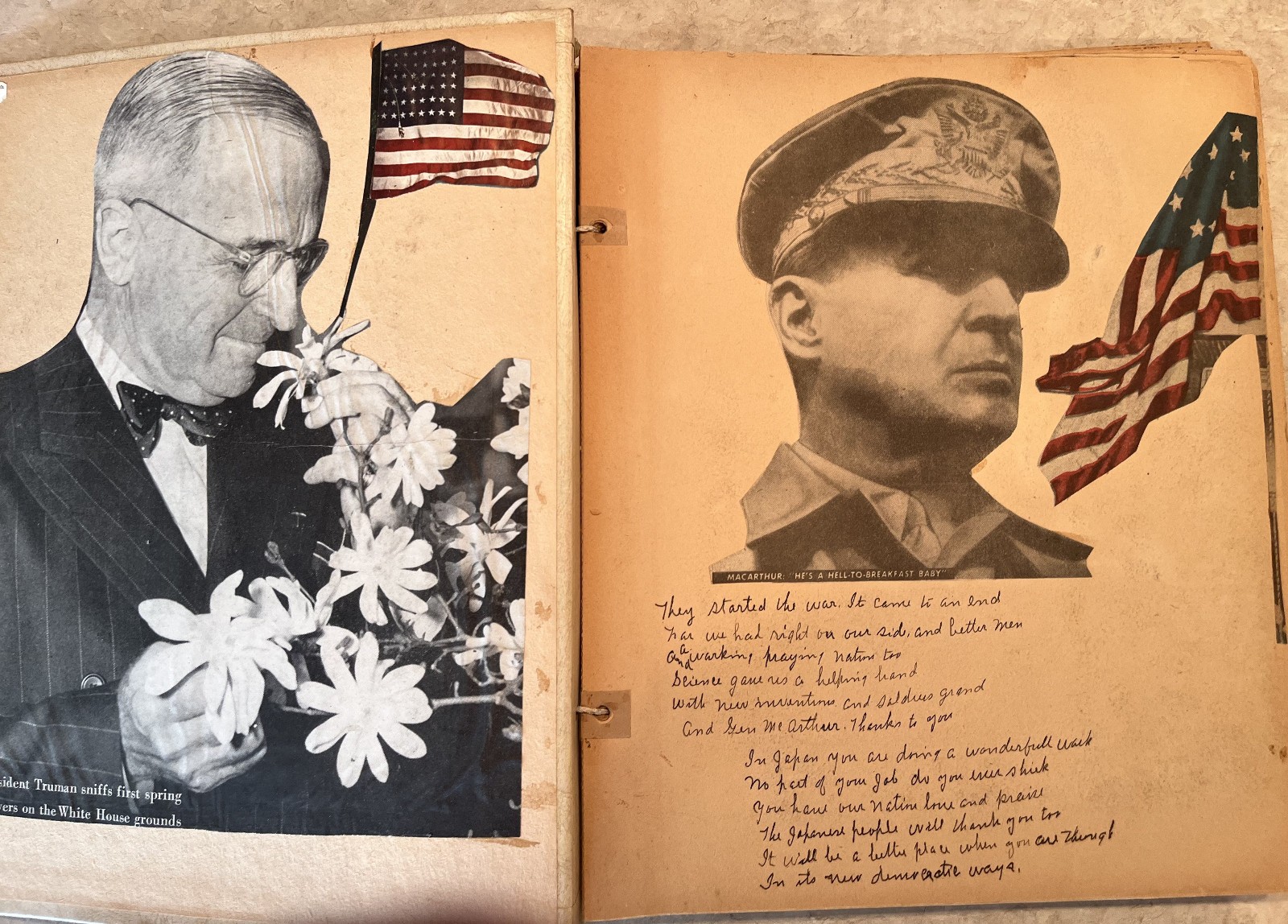 Vintage 1940’s WW2 & Beyond Scrapbook And Original Poems Vol 2