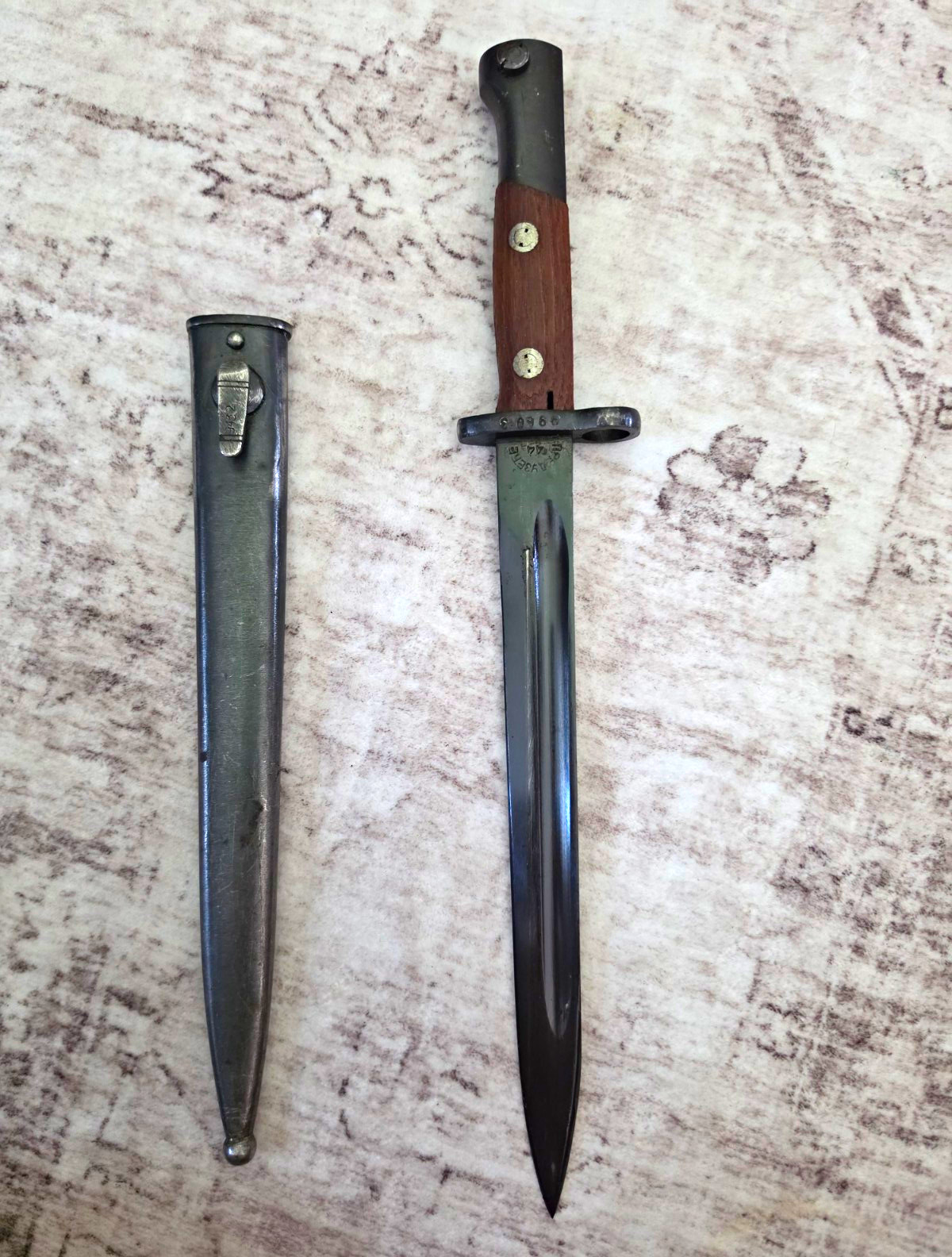 Yugoslavia M48 Mauser K98k Bayonet with Scabbard