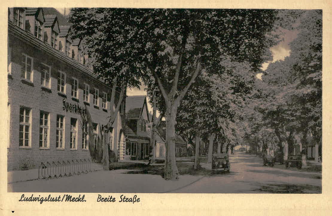 Vintage Ludwigslust Mecklenburg Germany Breite Straße Street RPPC Postcard Vintage Ludwigslust Mecklenburg Germany Breite Straße Street RPPC Postcard