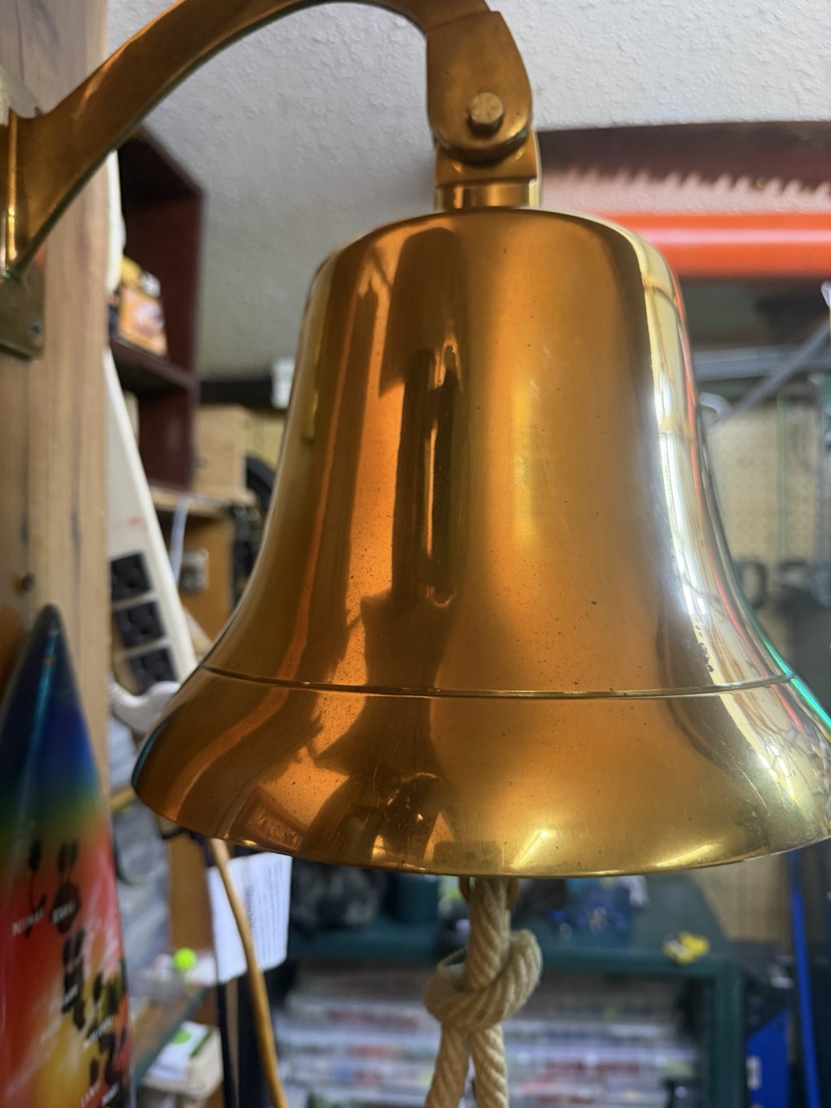 Vintage Brass 11in Ship Bell With Patina