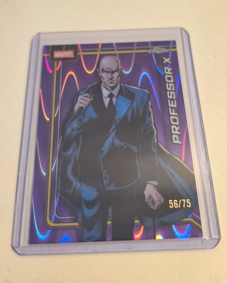 Topps 2022 Topps Chrome Marvel X-Men Professor X #091 Serial Numbered 56/75