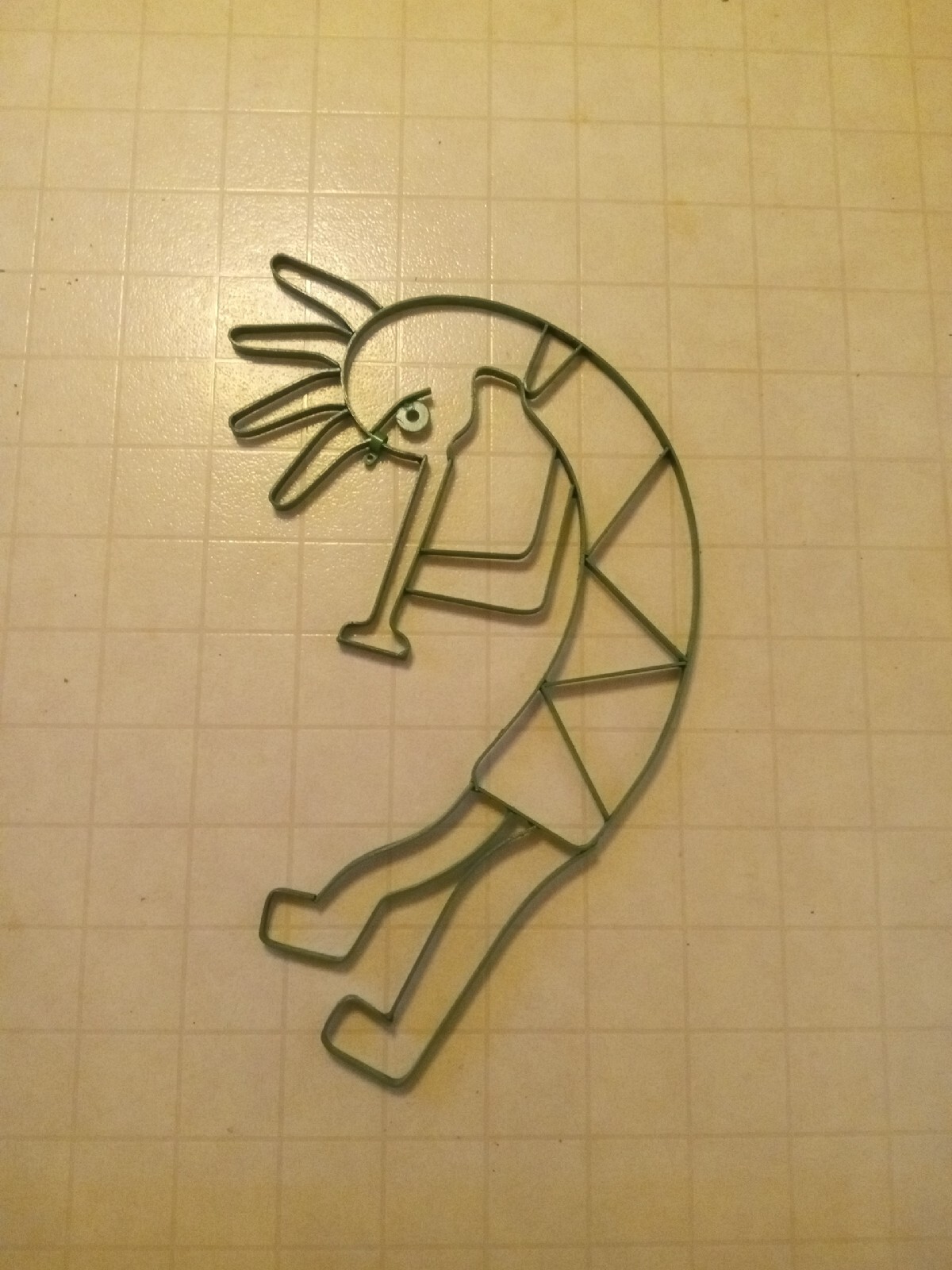 Native American Hopi Figure Metal Work Handmade 24×19in Solid Well Made Native American Hopi Figure Metal Work Handmade 24×19in Solid Well Made