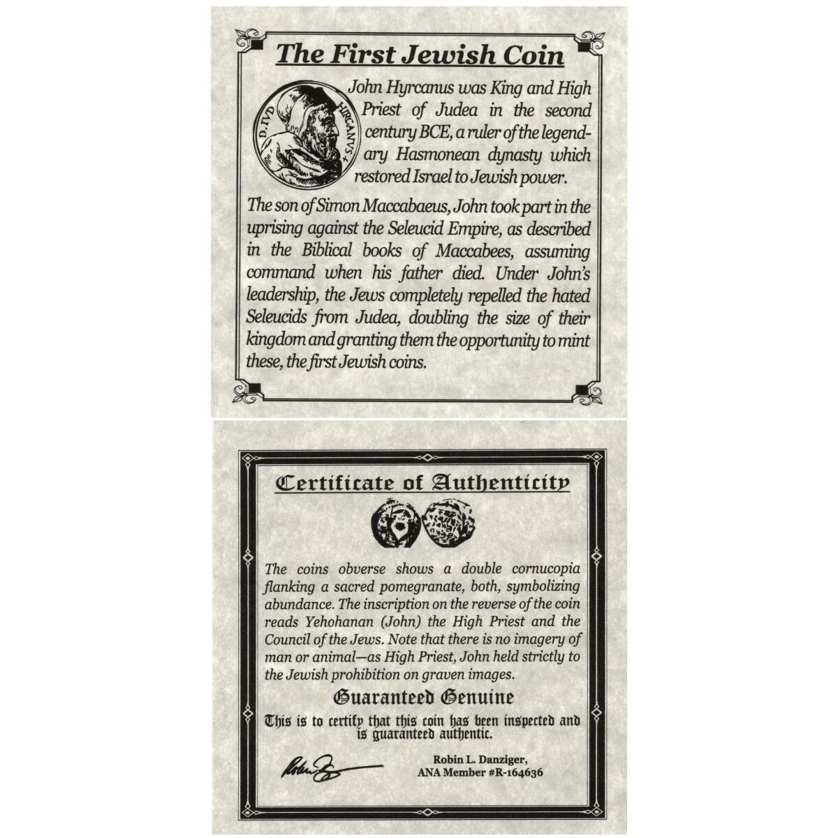Ancient Judaean Coin of the Second Temple Period (One-Coin Box) ED Ancient Judaean Coin of the Second Temple Period (One-Coin Box) ED