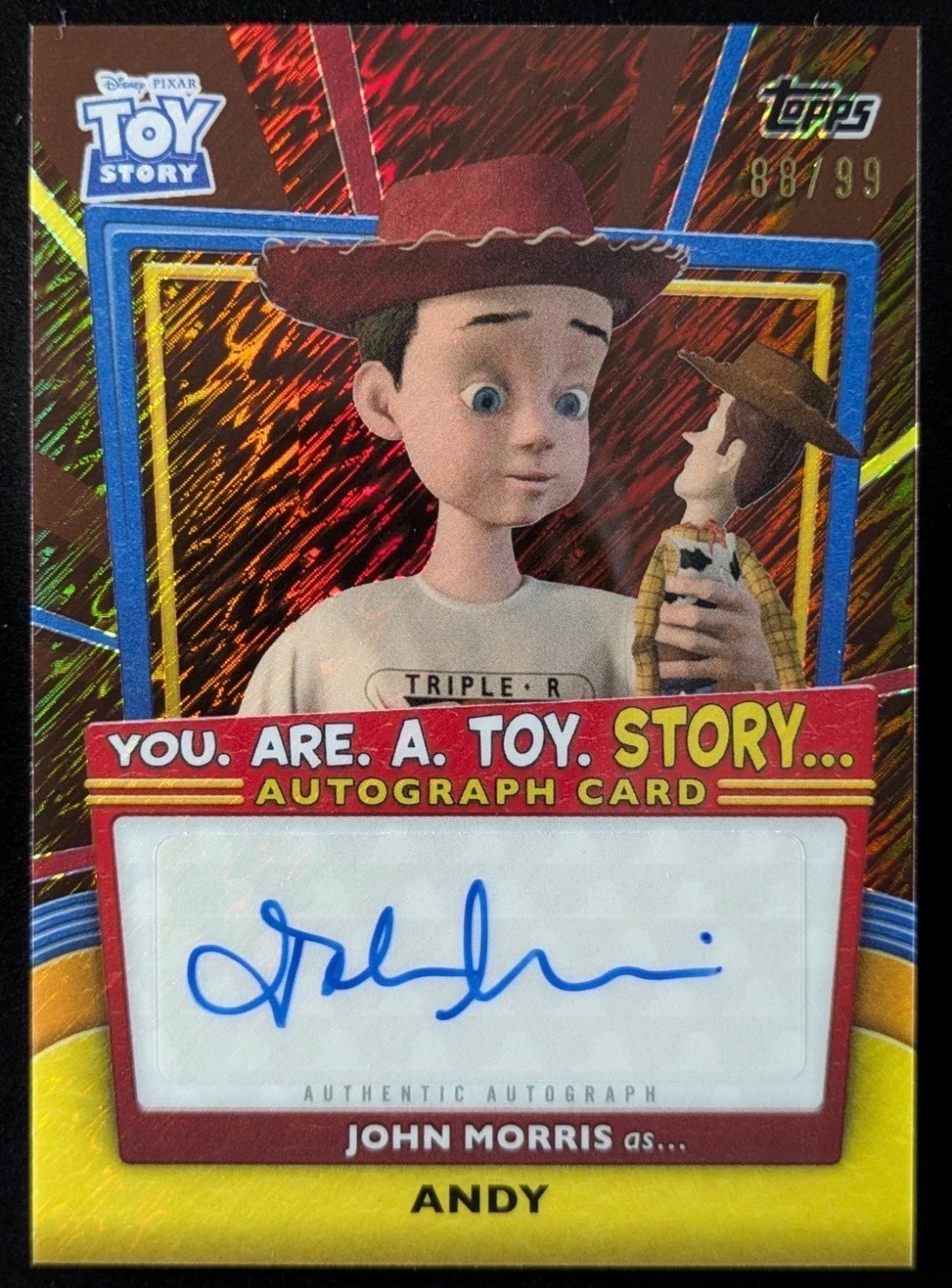 2025 Topps Crystal Pixar 30 Years of Toy Story #YRT-JM John Morris #/99