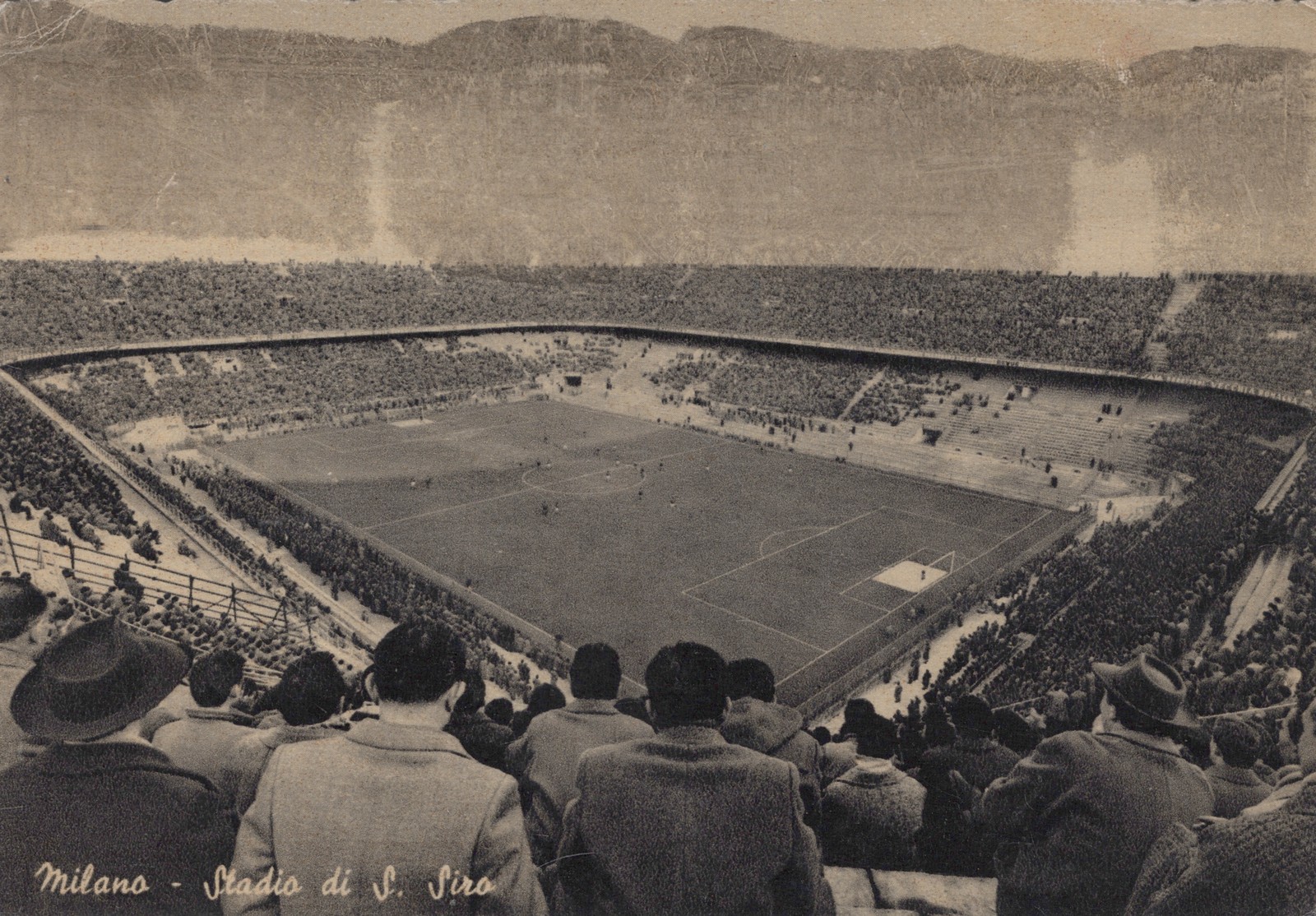 San Siro Stadium Milan Italy Soccer Football Postcard c.1960 Olympics Stamp San Siro Stadium Milan Italy Soccer Football Postcard c.1960 Olympics Stamp